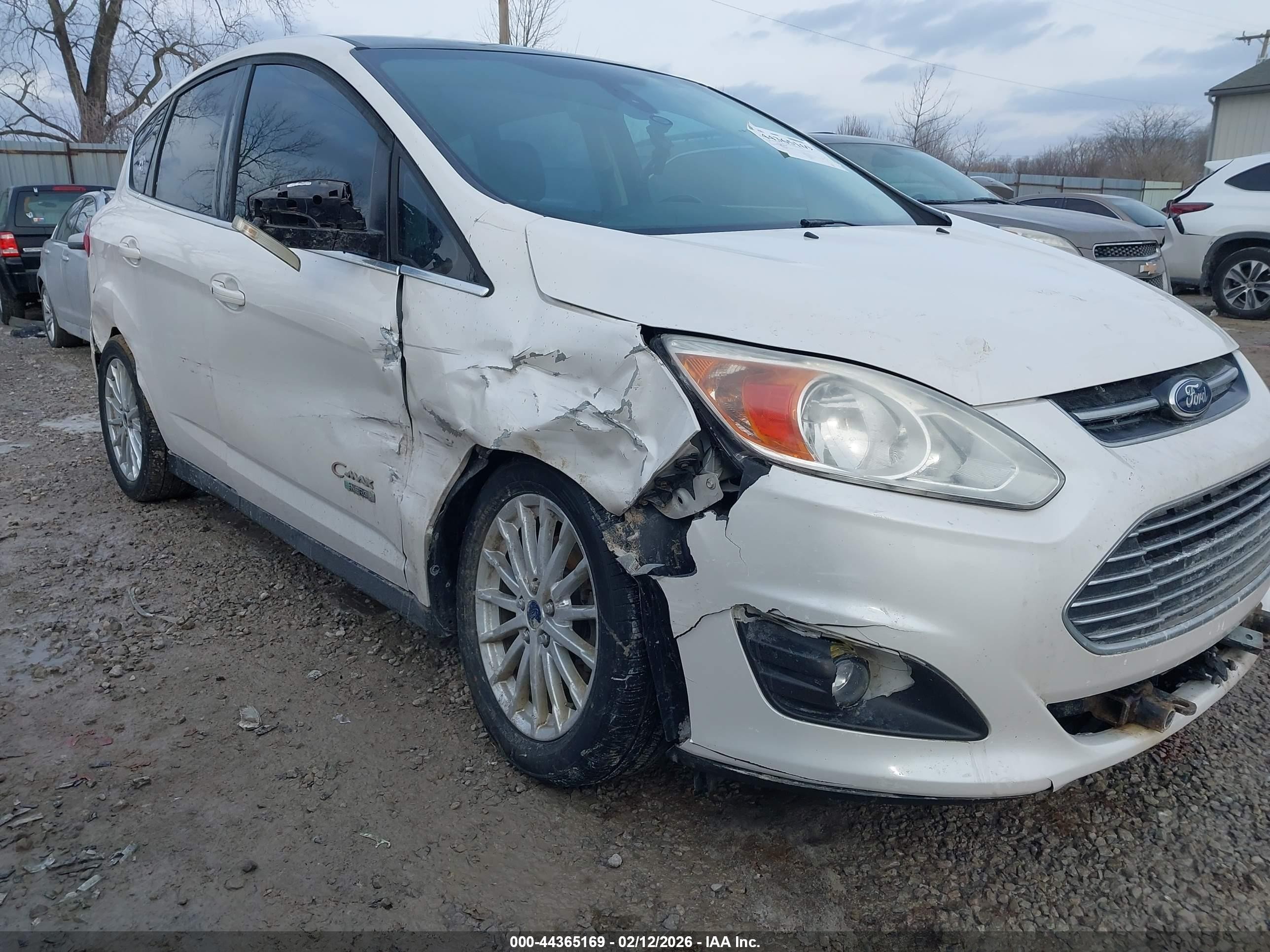 2014 Ford C-max Energi Sel White vin: 1FADP5CU6EL509790