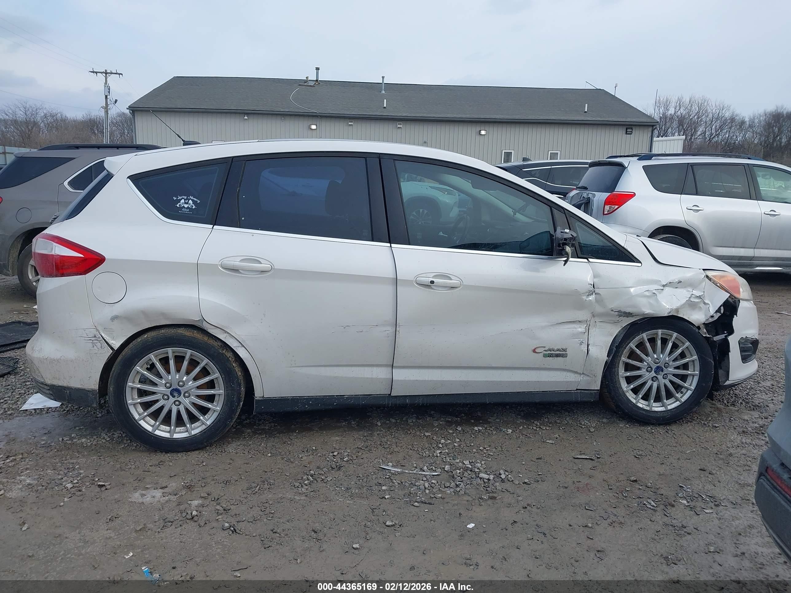 2014 Ford C-max Energi Sel White vin: 1FADP5CU6EL509790