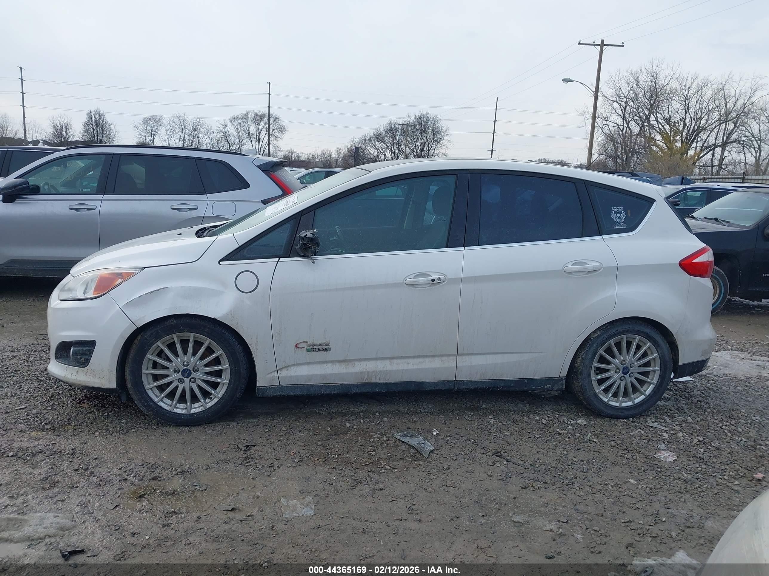 2014 Ford C-max Energi Sel White vin: 1FADP5CU6EL509790