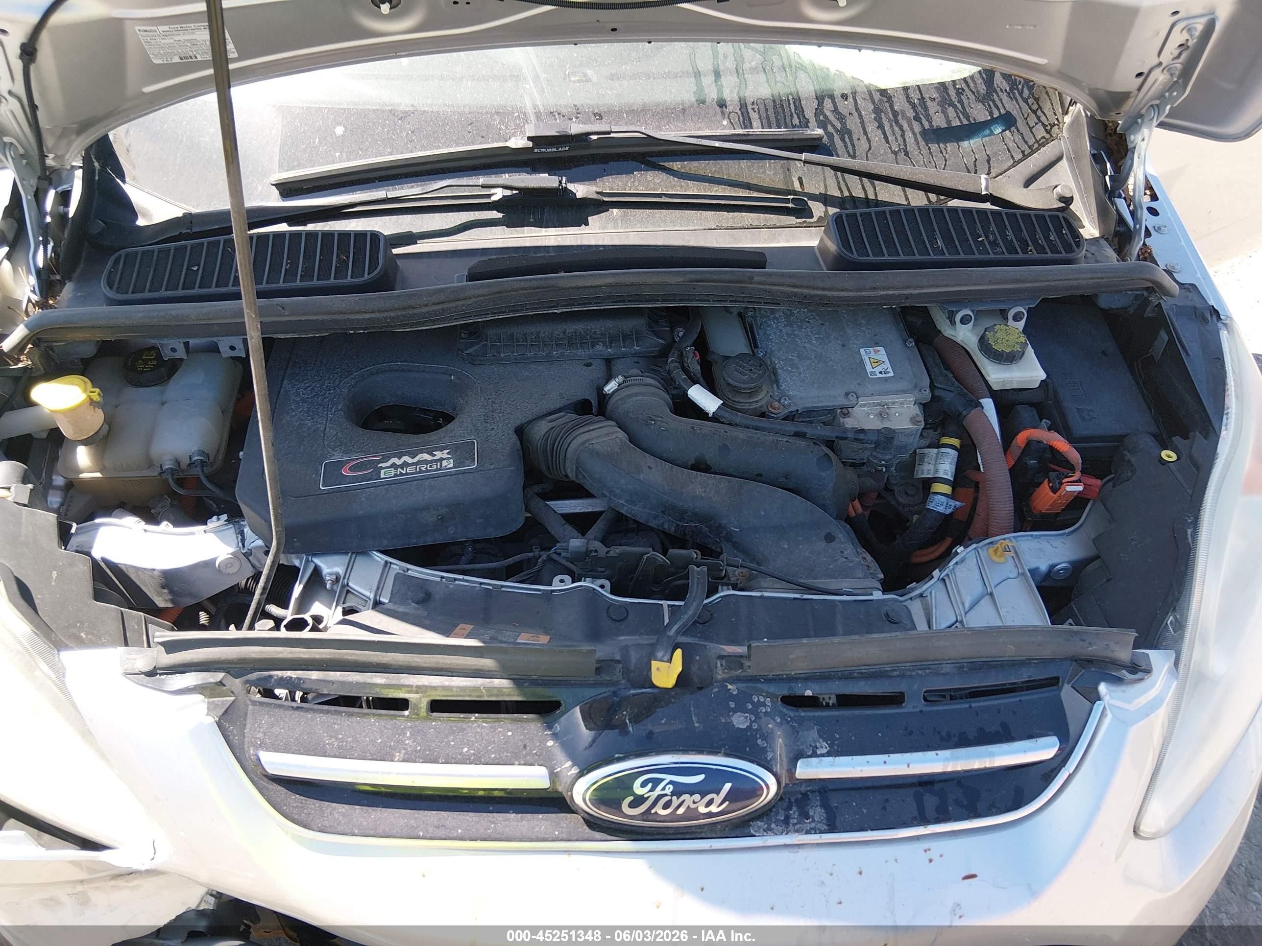 2014 Ford C-max Energi Sel Серебряный vin: 1FADP5CU6EL517436