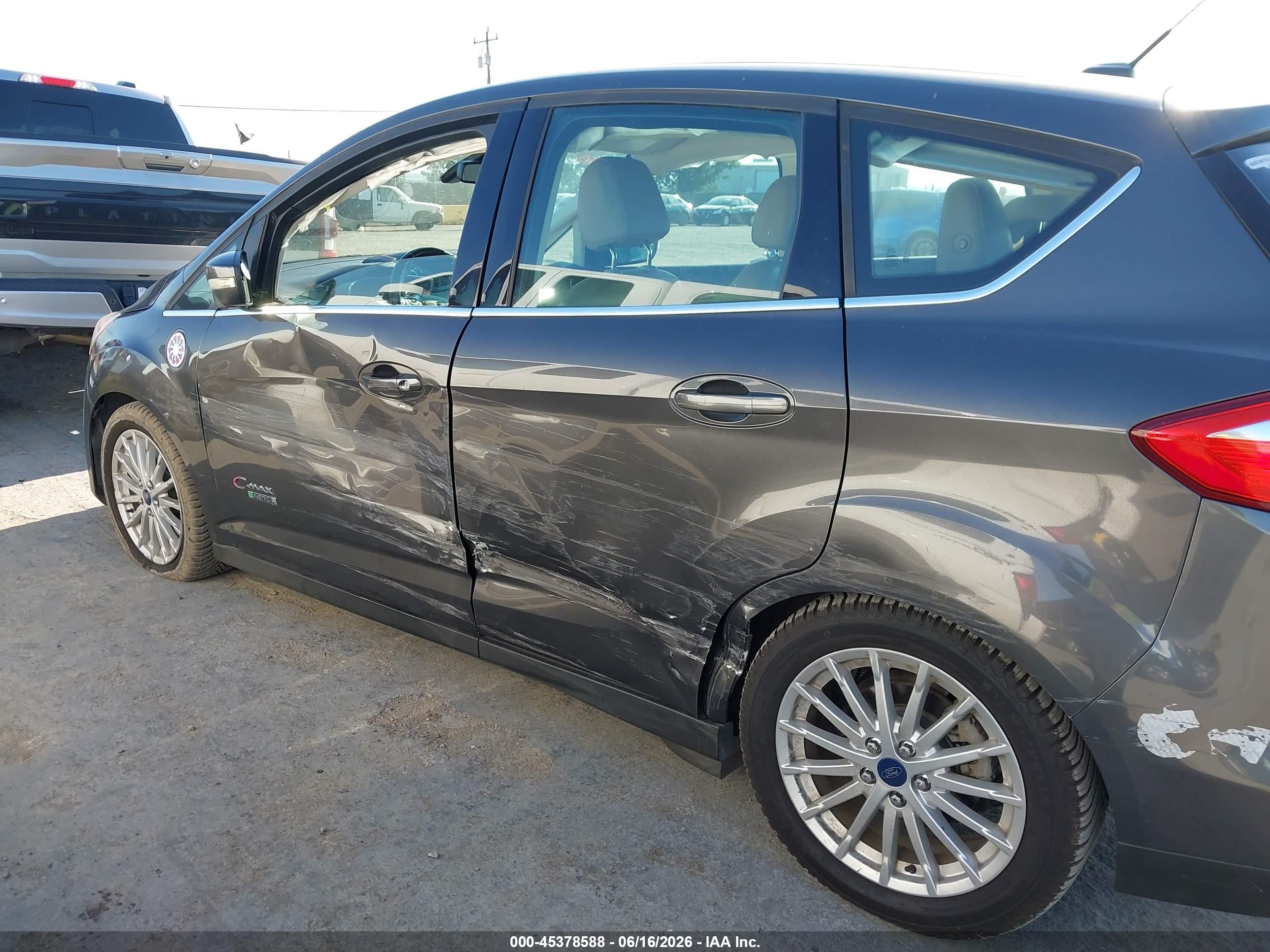 2015 Ford C-max Energi Sel Gray vin: 1FADP5CU6FL121282
