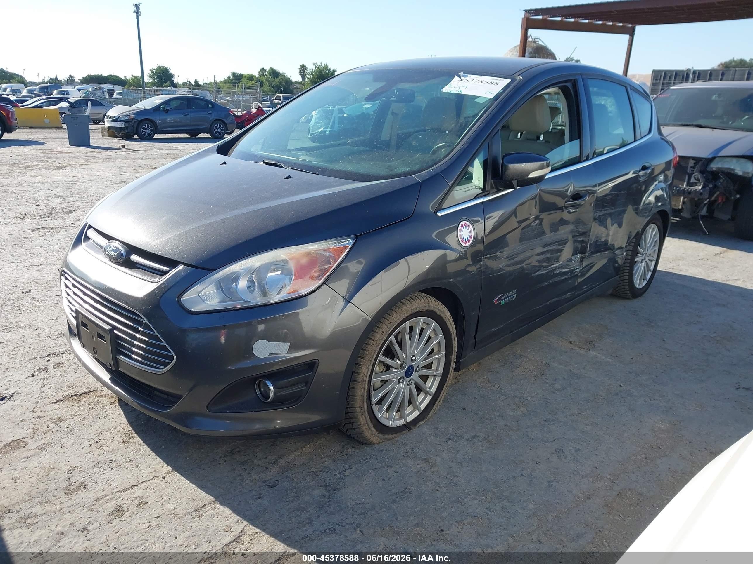 2015 Ford C-max Energi Sel Gray vin: 1FADP5CU6FL121282
