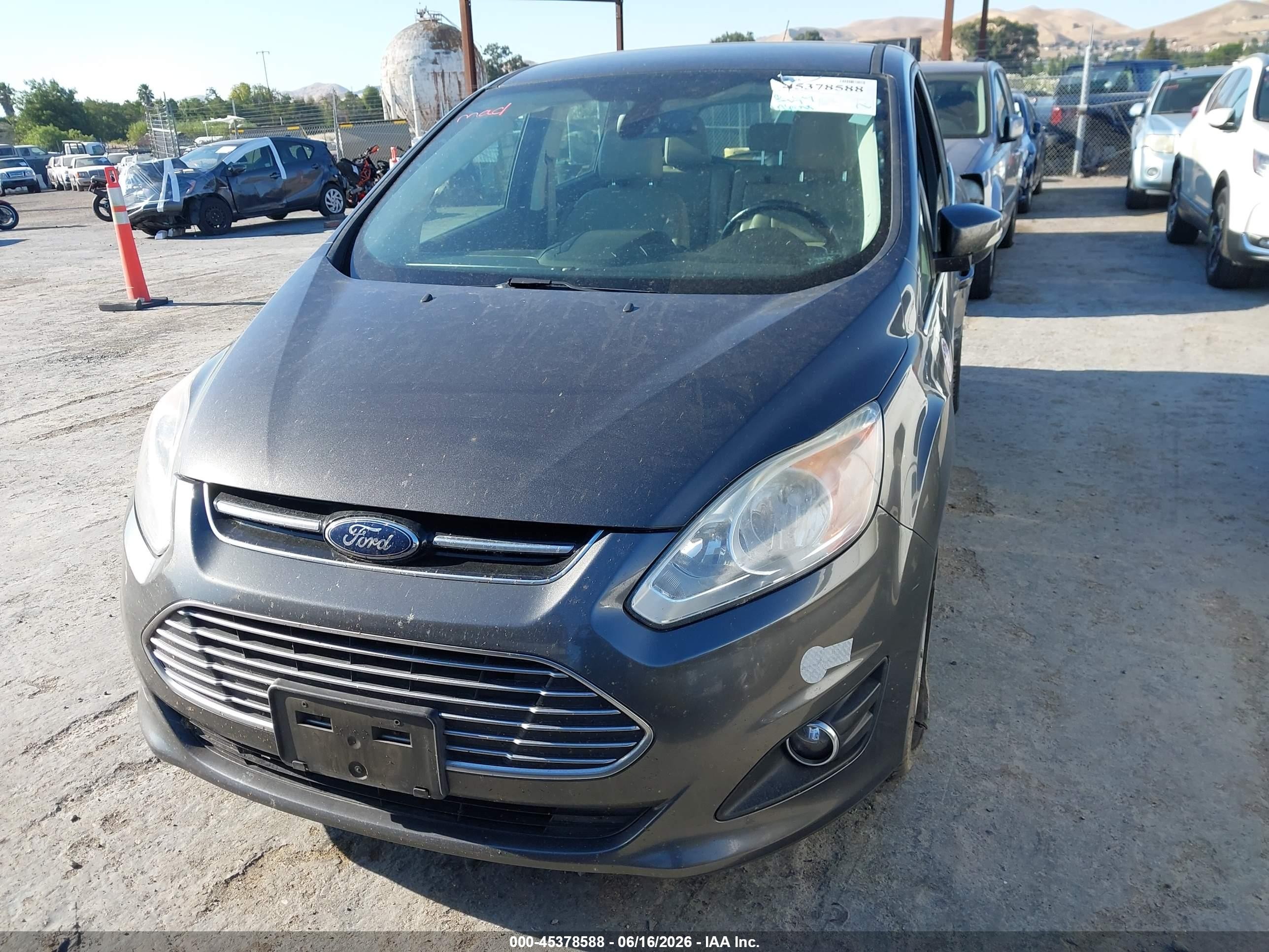 2015 Ford C-max Energi Sel Gray vin: 1FADP5CU6FL121282