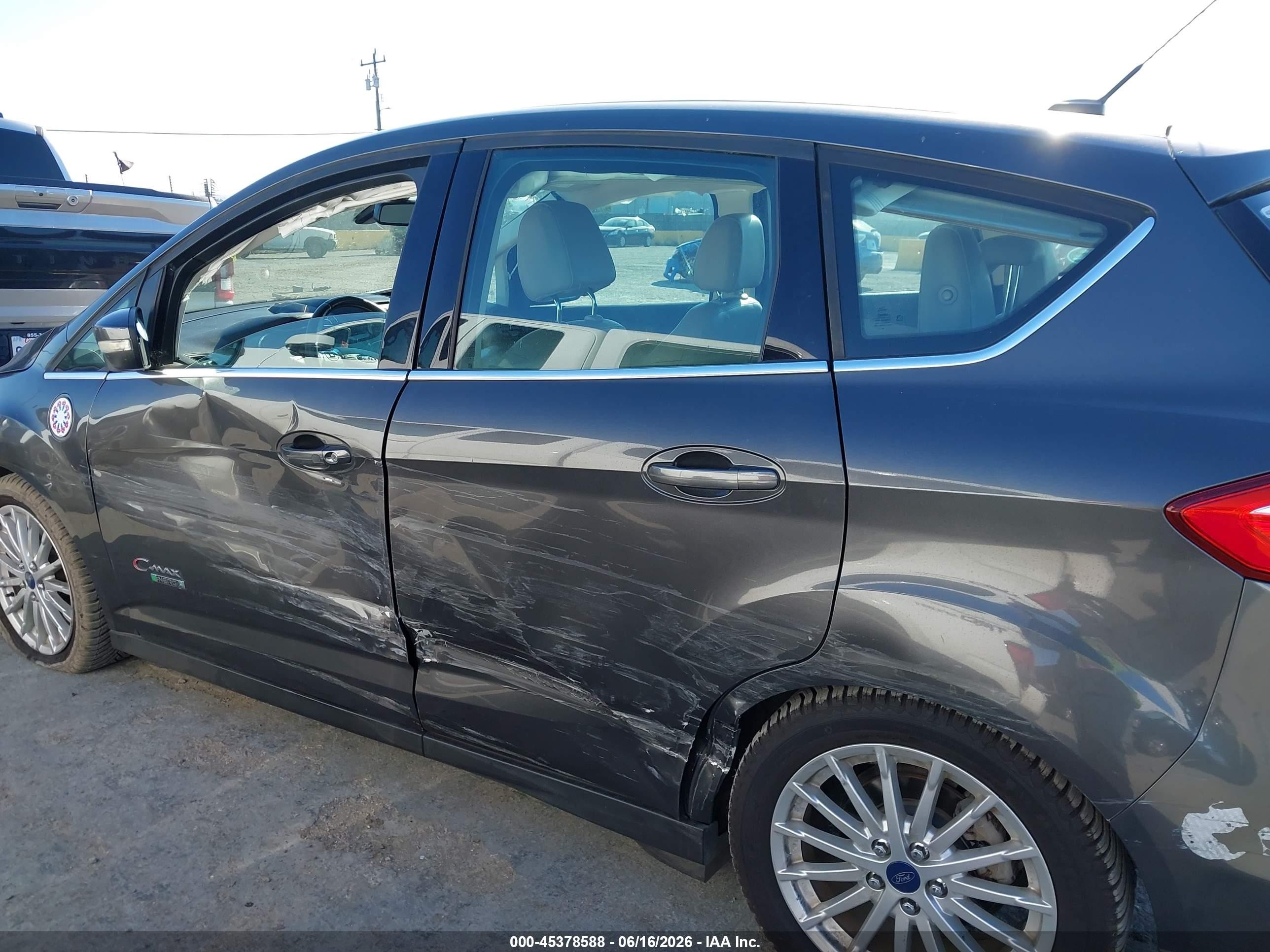 2015 Ford C-max Energi Sel Gray vin: 1FADP5CU6FL121282