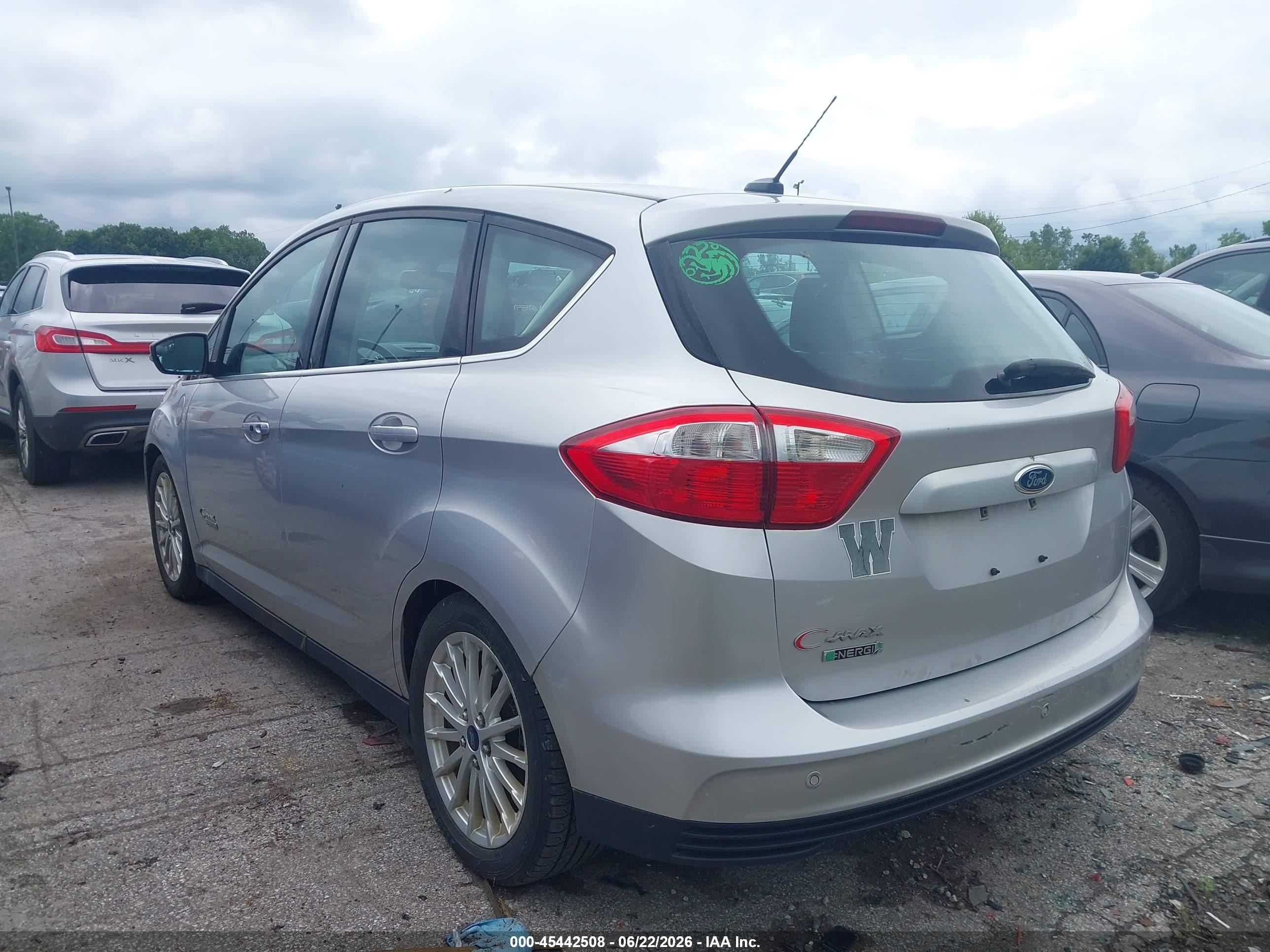 2014 Ford C-max Energi Sel Silver vin: 1FADP5CU7EL510088