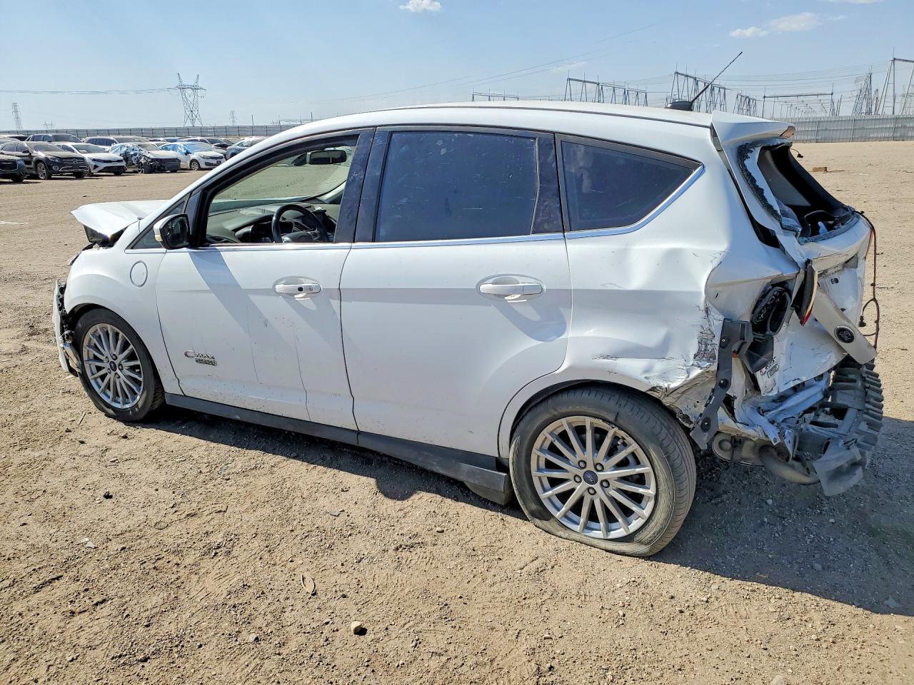 2014 Ford C-max Premium White vin: 1FADP5CU7EL521320