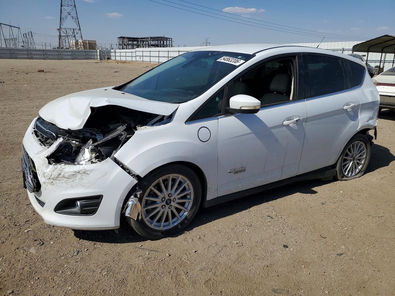2014 Ford C-max Premium White vin: 1FADP5CU7EL521320