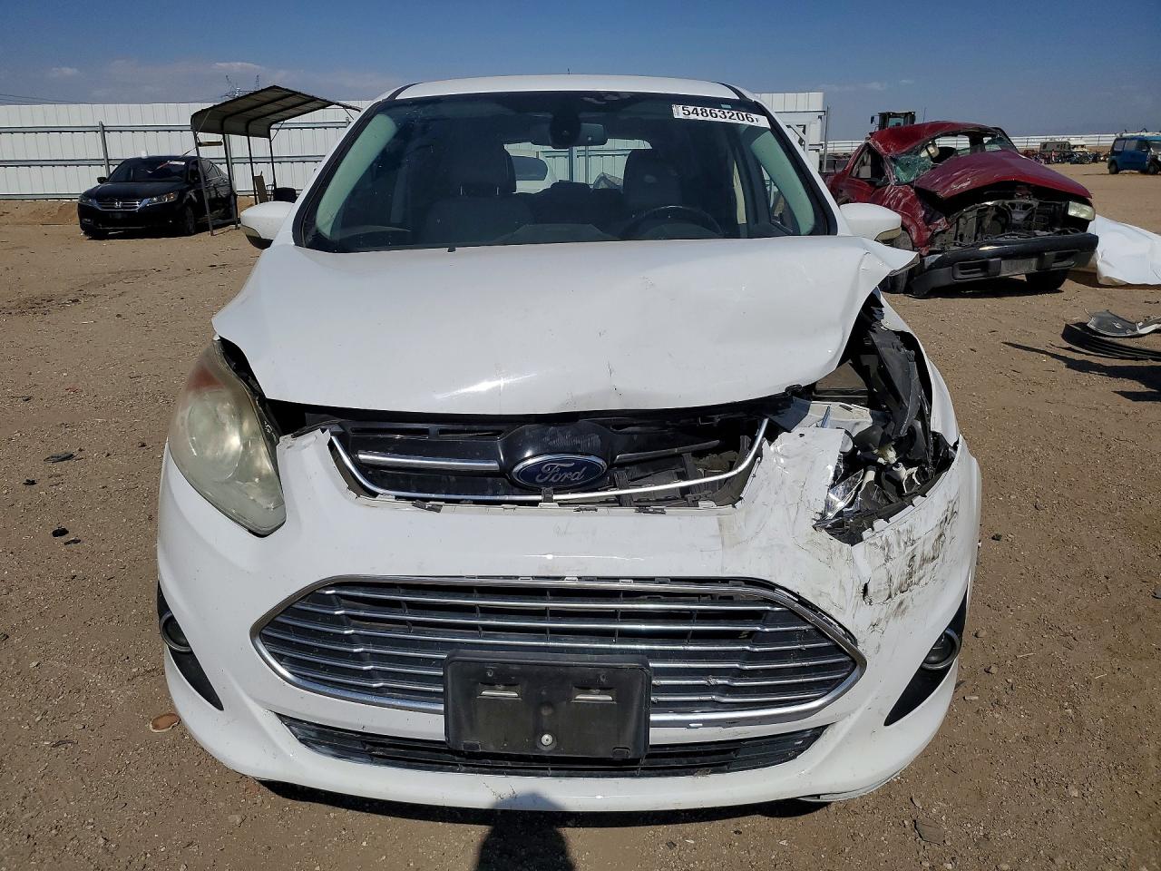 2014 Ford C-max Premium White vin: 1FADP5CU7EL521320