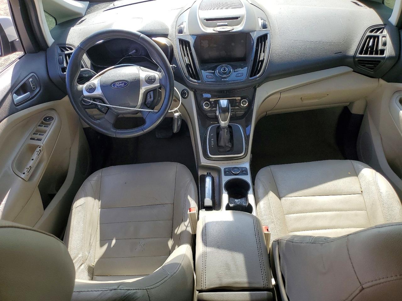 2014 Ford C-max Premium White vin: 1FADP5CU7EL521320
