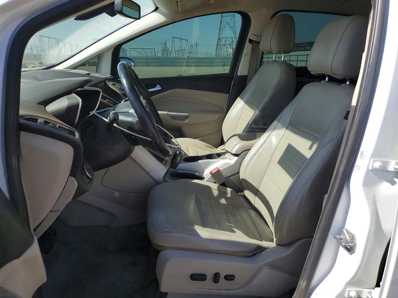 2014 Ford C-max Premium White vin: 1FADP5CU7EL521320