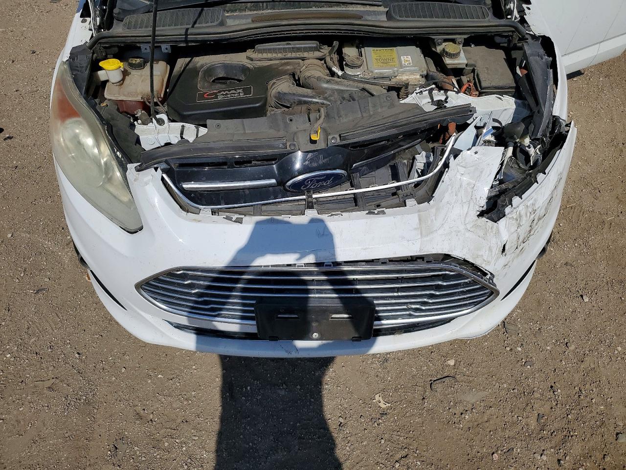 2014 Ford C-max Premium White vin: 1FADP5CU7EL521320