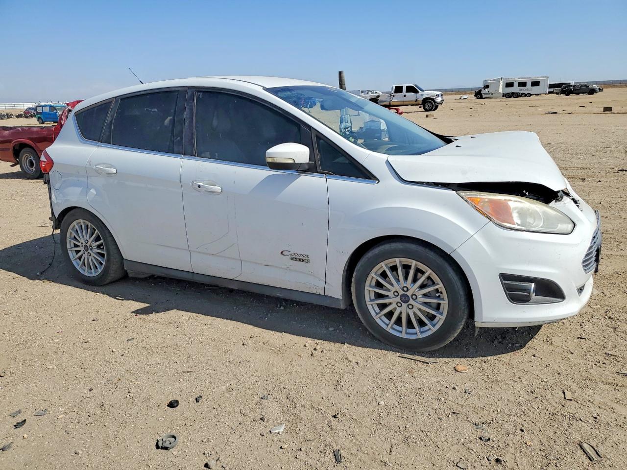 2014 Ford C-max Premium White vin: 1FADP5CU7EL521320