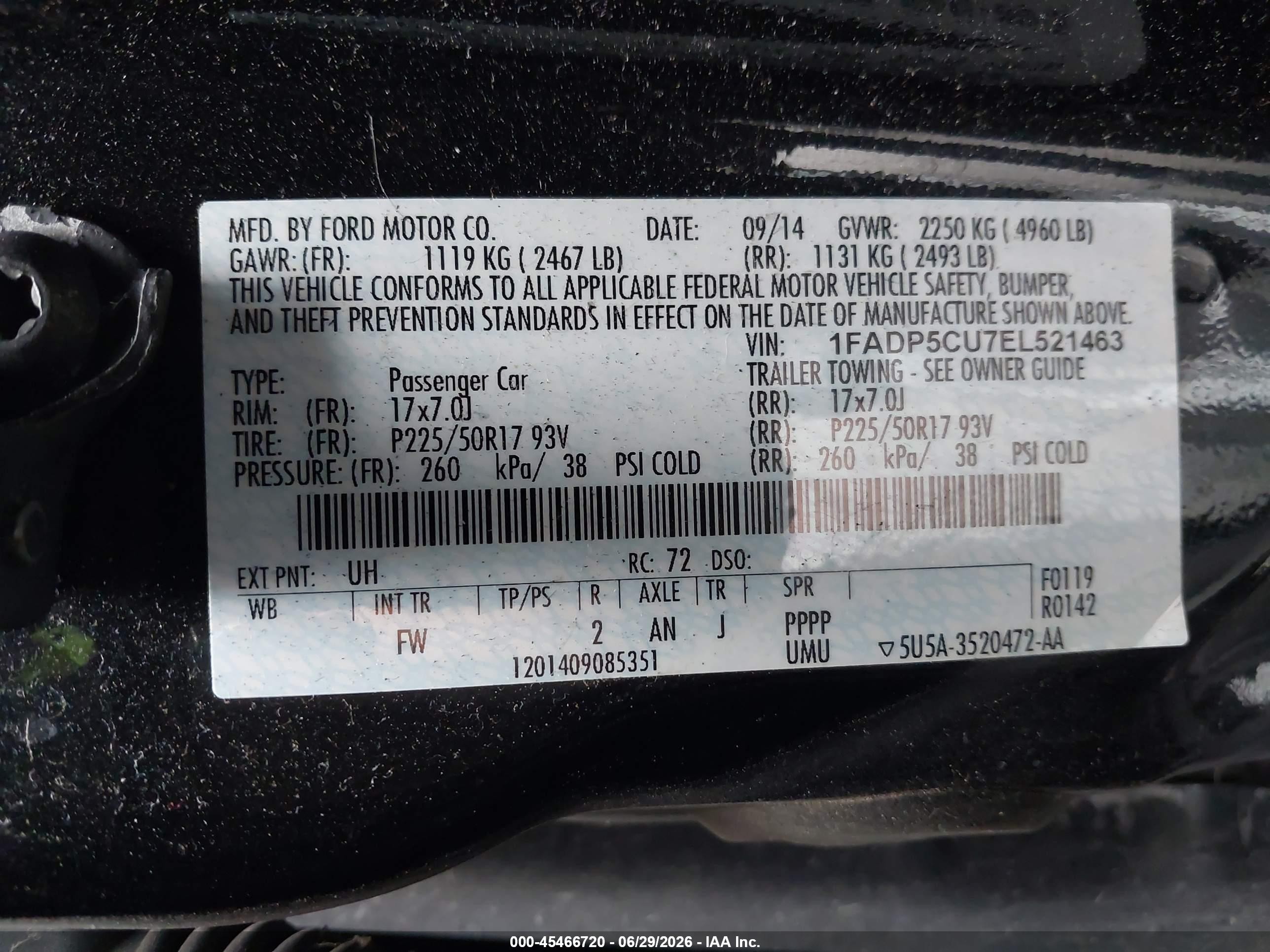 2014 Ford C-max Energi Sel Black vin: 1FADP5CU7EL521463