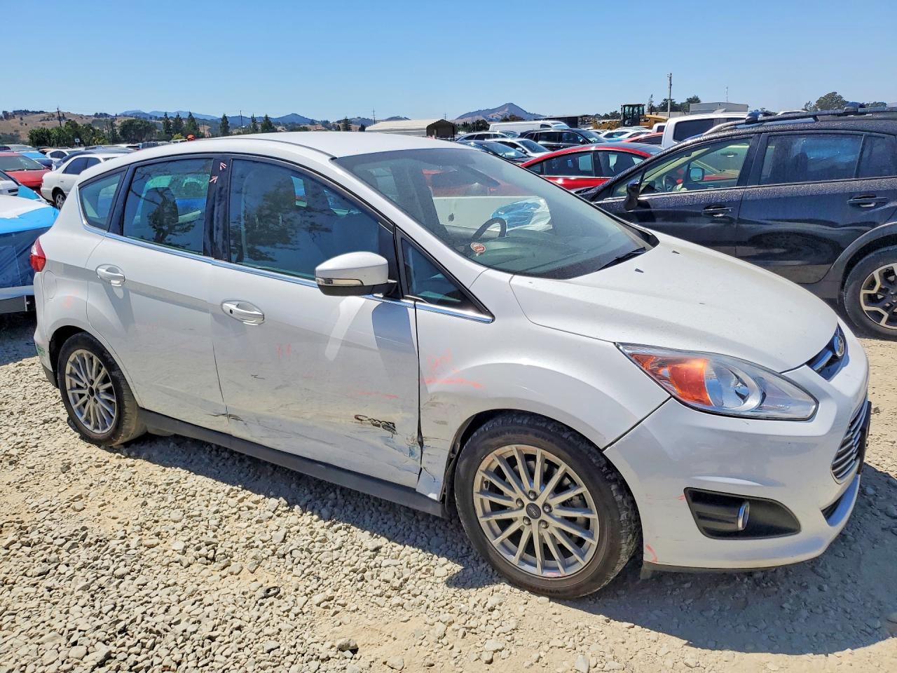 2015 Ford C-max Premium Sel White vin: 1FADP5CU7FL101610