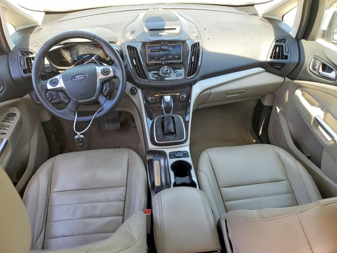 2015 Ford C-max Premium Sel White vin: 1FADP5CU7FL101610
