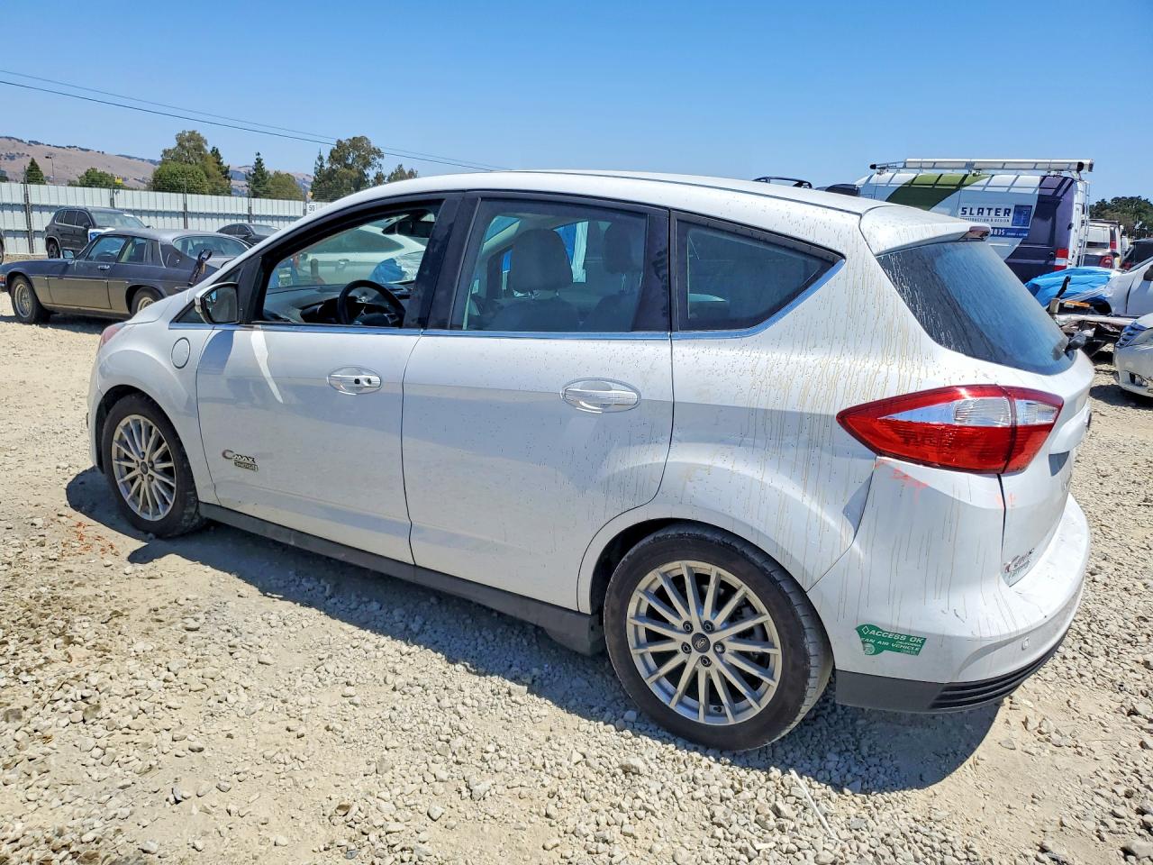 2015 Ford C-max Premium Sel White vin: 1FADP5CU7FL101610