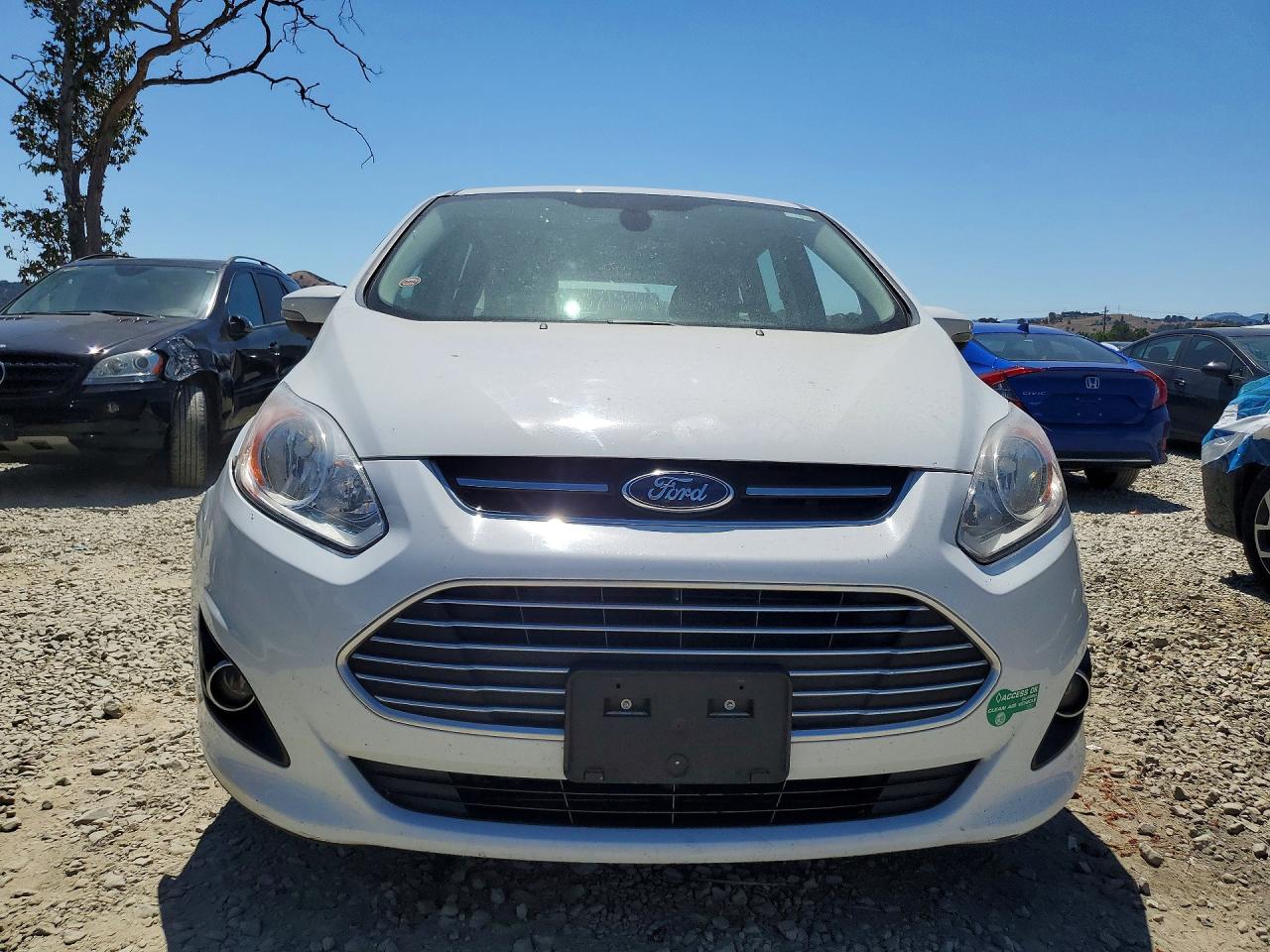 2015 Ford C-max Premium Sel White vin: 1FADP5CU7FL101610