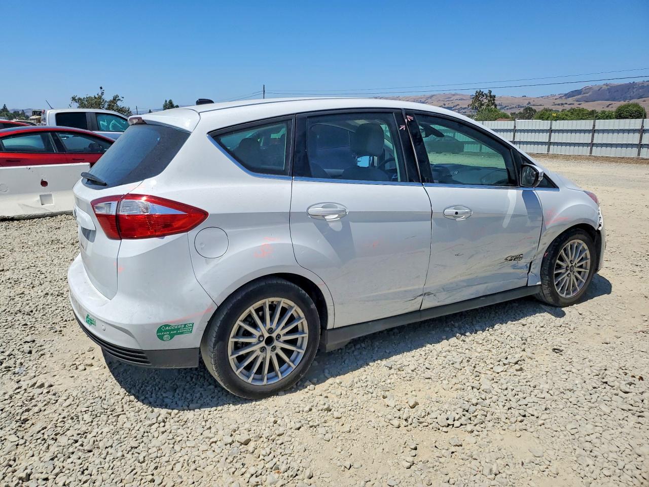 2015 Ford C-max Premium Sel White vin: 1FADP5CU7FL101610