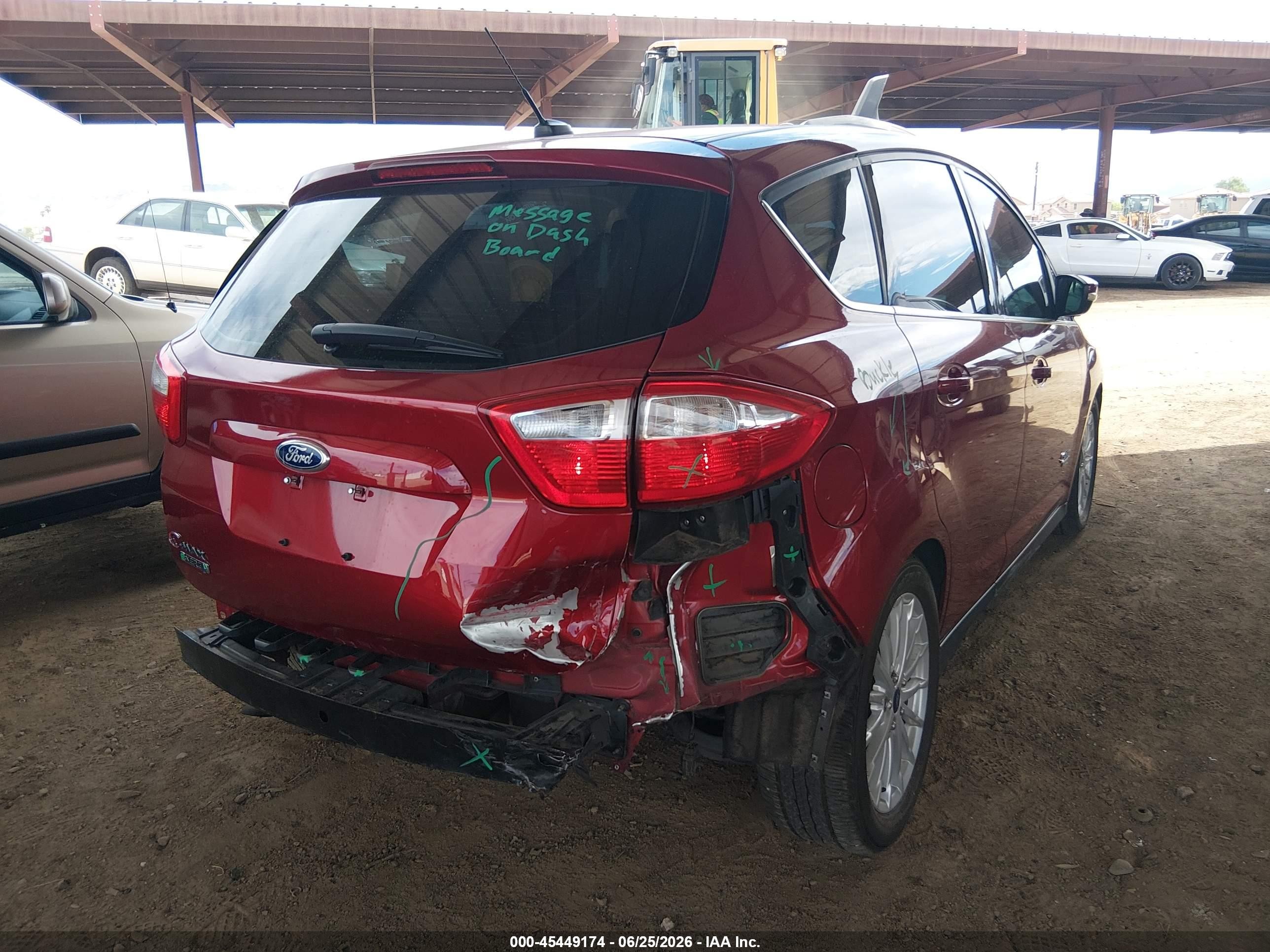 2015 Ford C-max Energi Sel Red vin: 1FADP5CU7FL104412