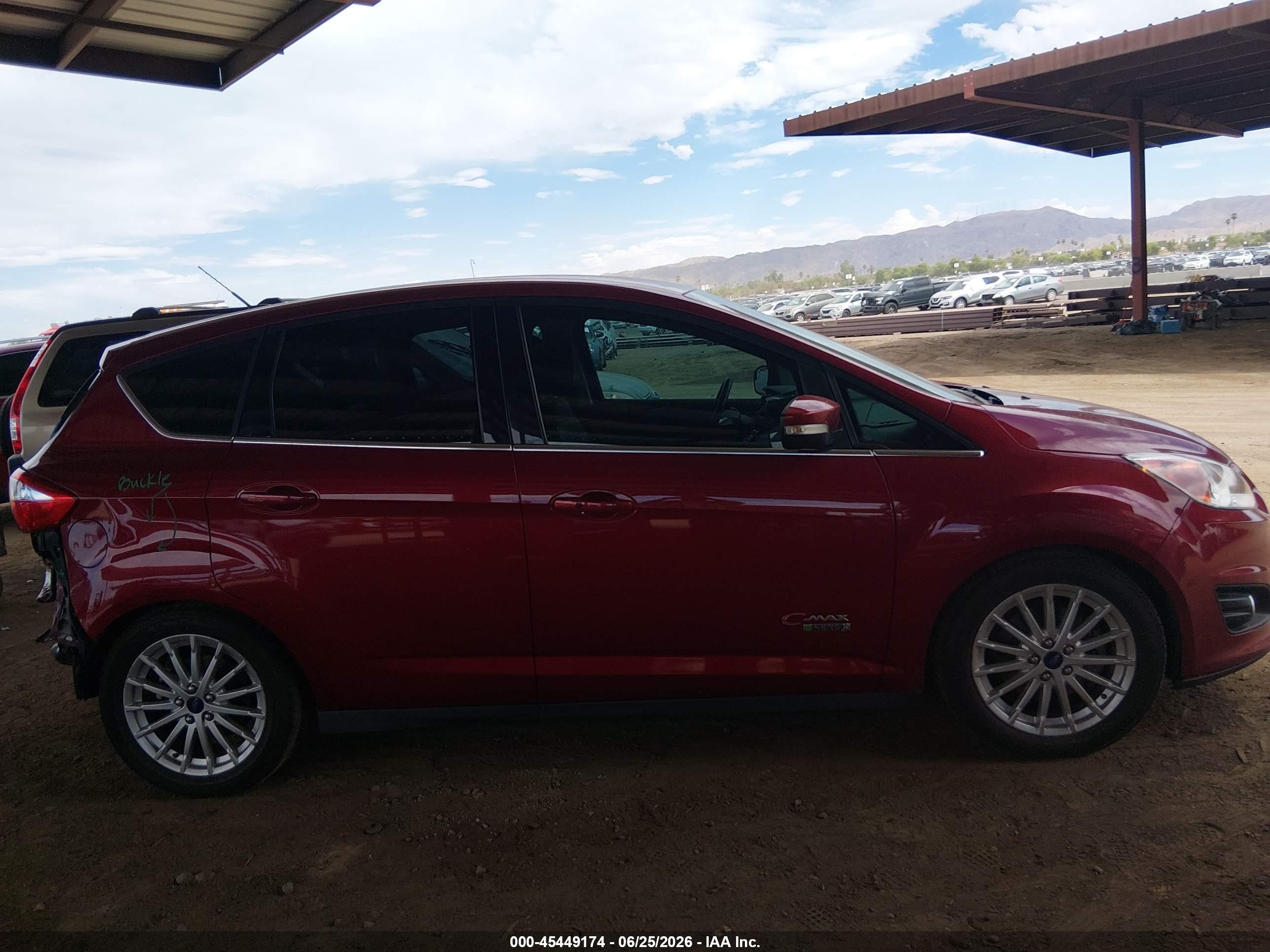 2015 Ford C-max Energi Sel Red vin: 1FADP5CU7FL104412