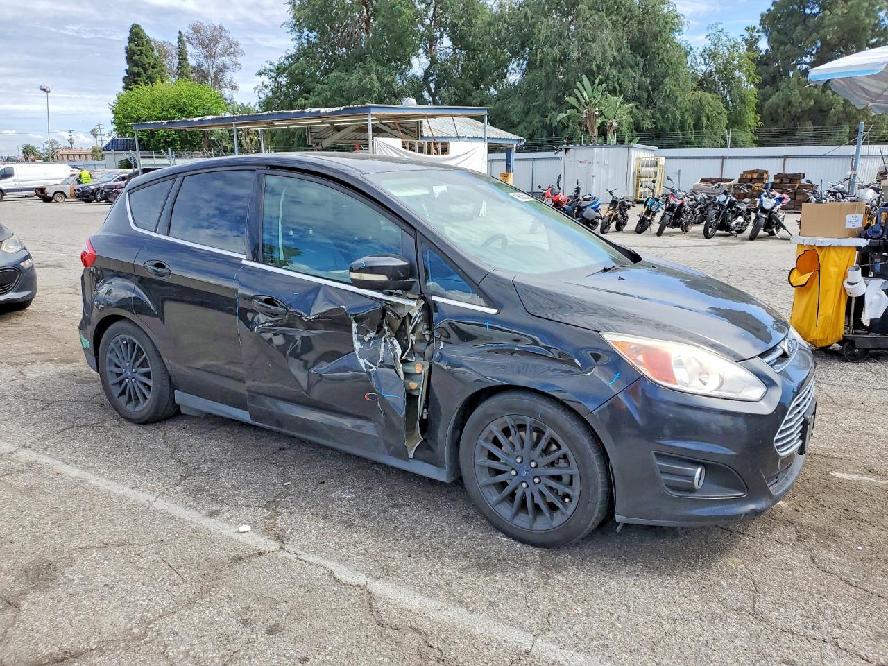 2015 Ford C-max Premium Sel Black vin: 1FADP5CU7FL118598