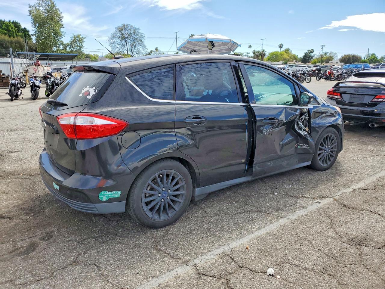 2015 Ford C-max Premium Sel Black vin: 1FADP5CU7FL118598
