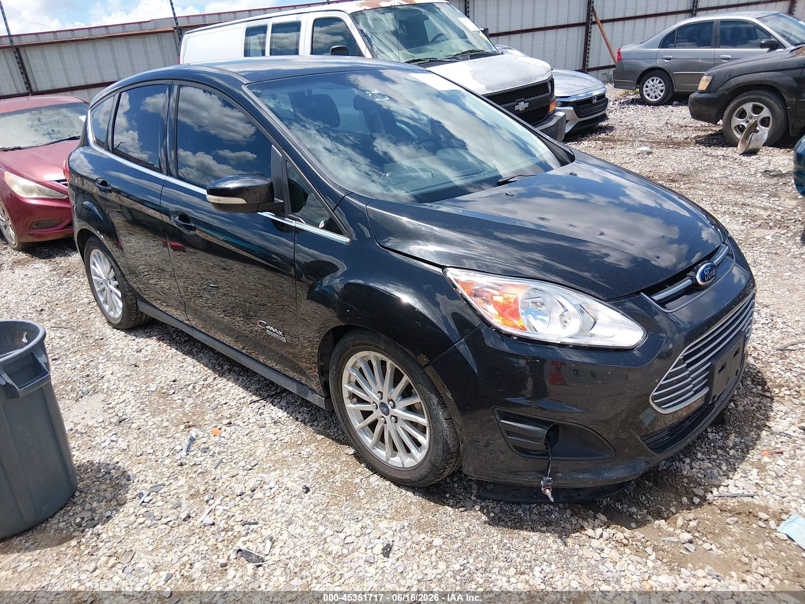 2013 Ford C-max Energi Sel Black vin: 1FADP5CU8DL521857