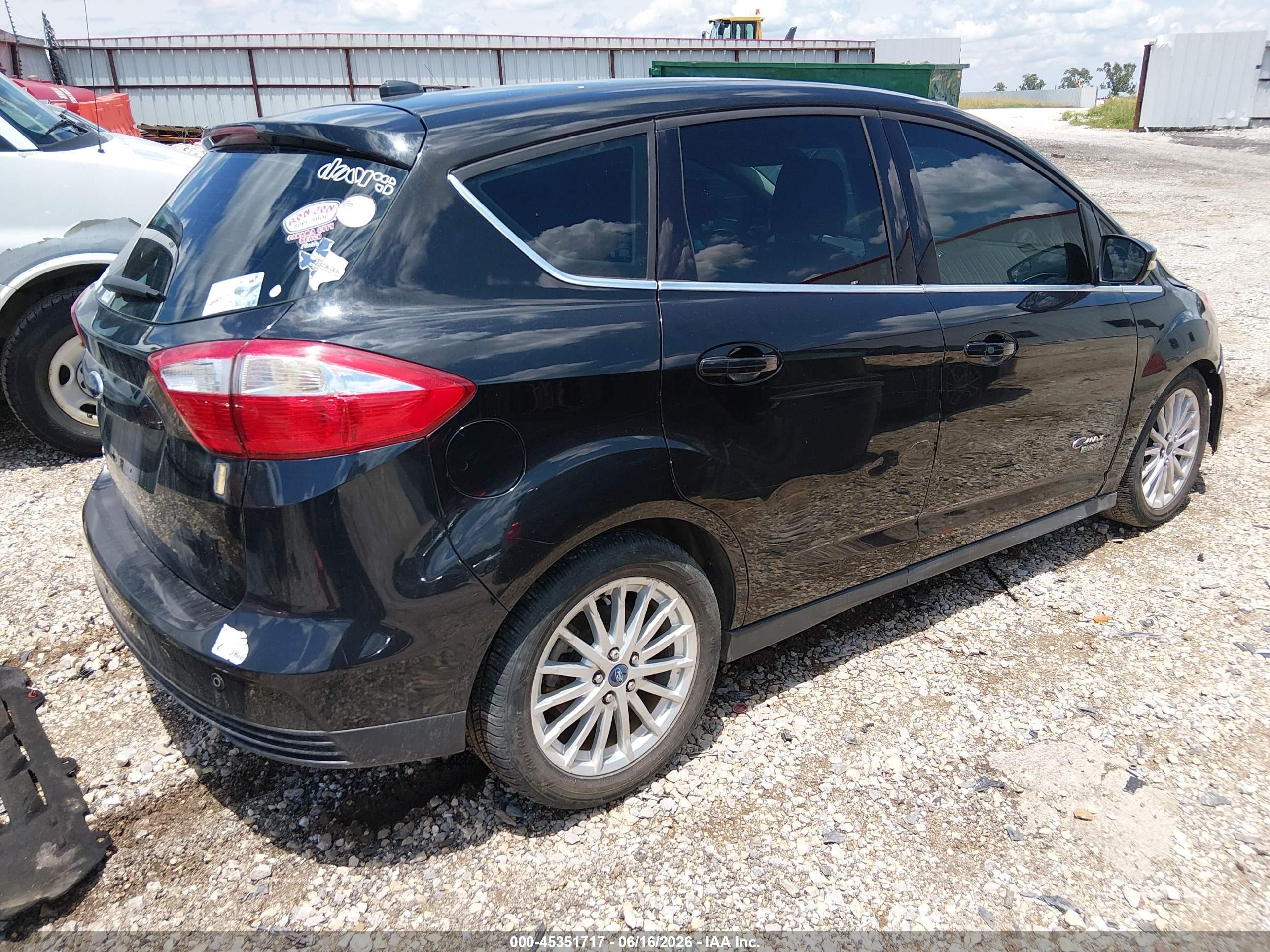 2013 Ford C-max Energi Sel Black vin: 1FADP5CU8DL521857
