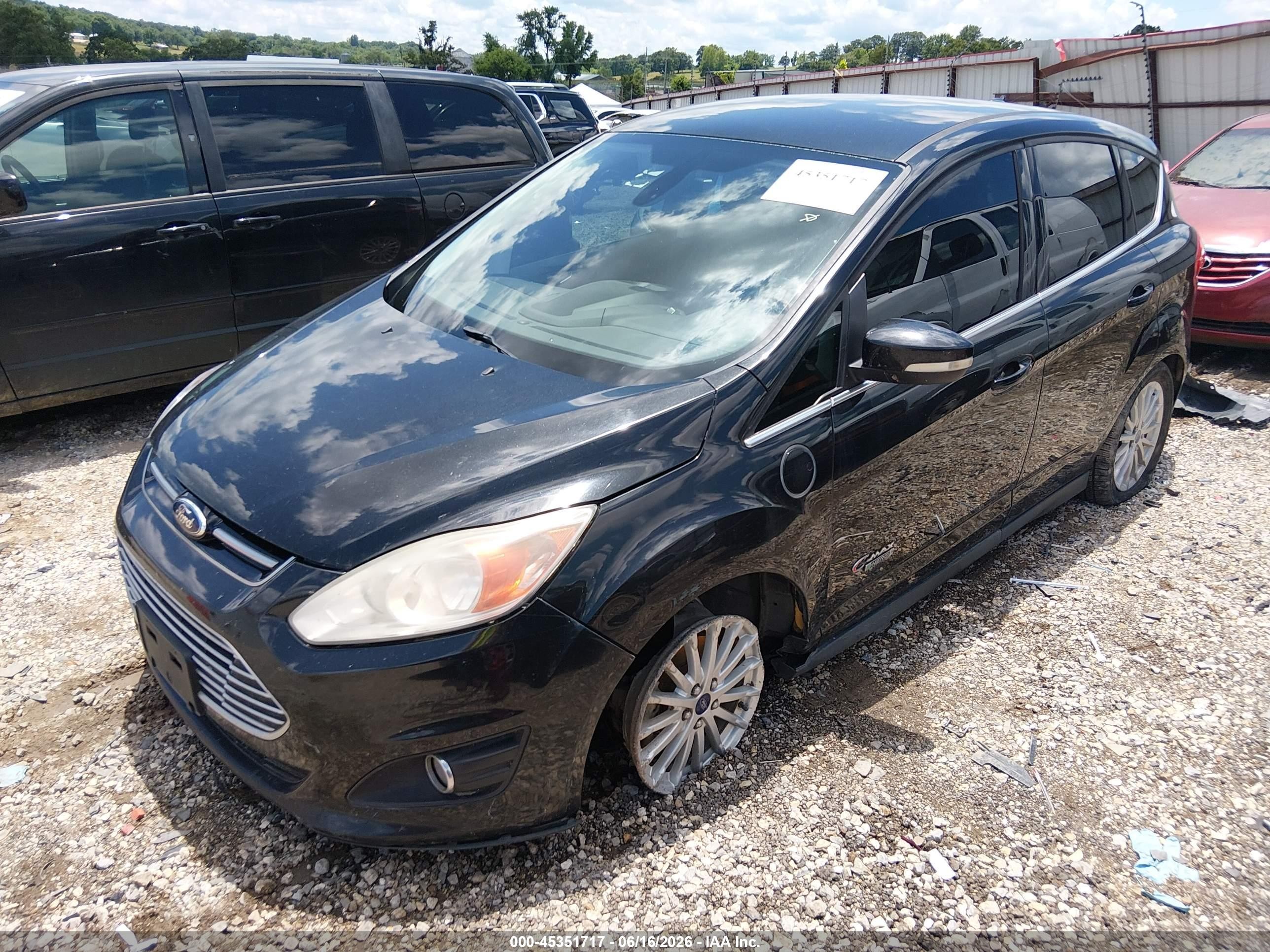 2013 Ford C-max Energi Sel Black vin: 1FADP5CU8DL521857