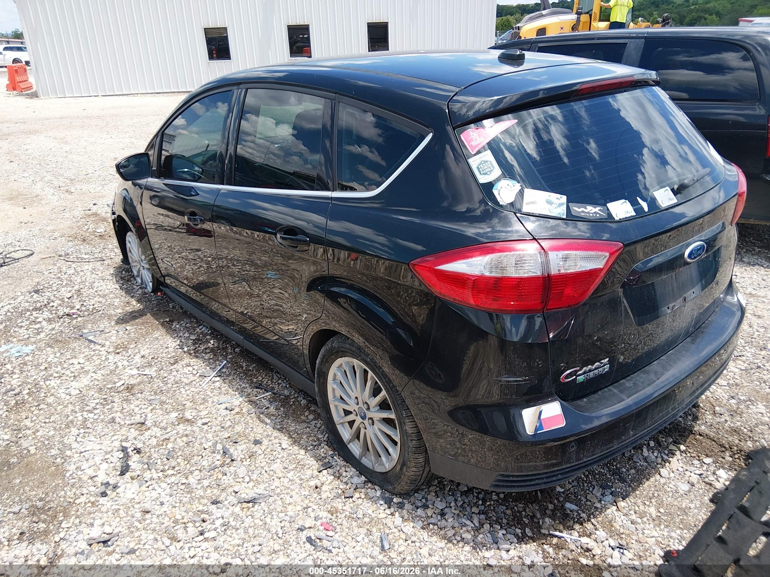 2013 Ford C-max Energi Sel Black vin: 1FADP5CU8DL521857