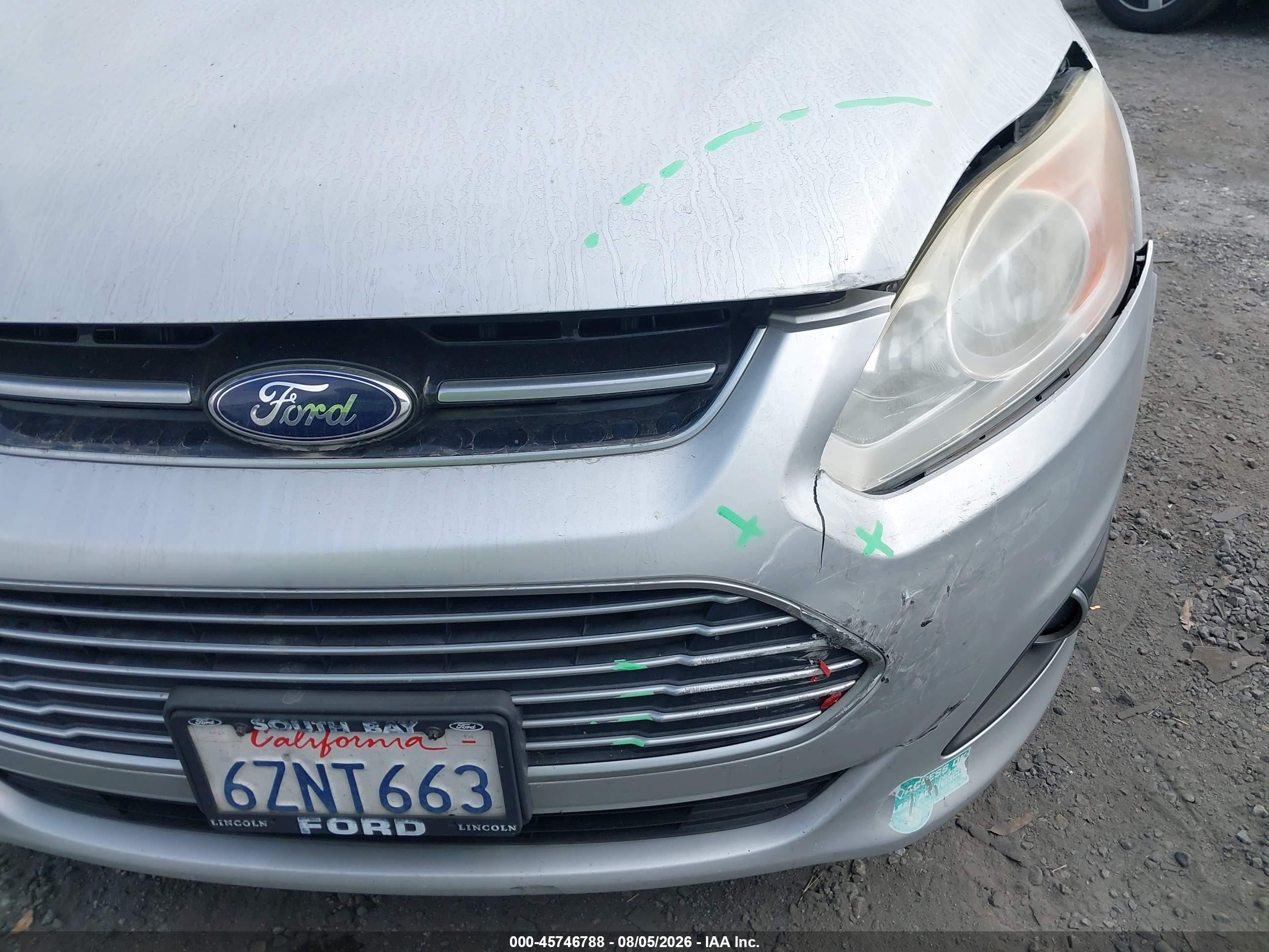2013 Ford C-max Energi Sel Silver vin: 1FADP5CU8DL522927