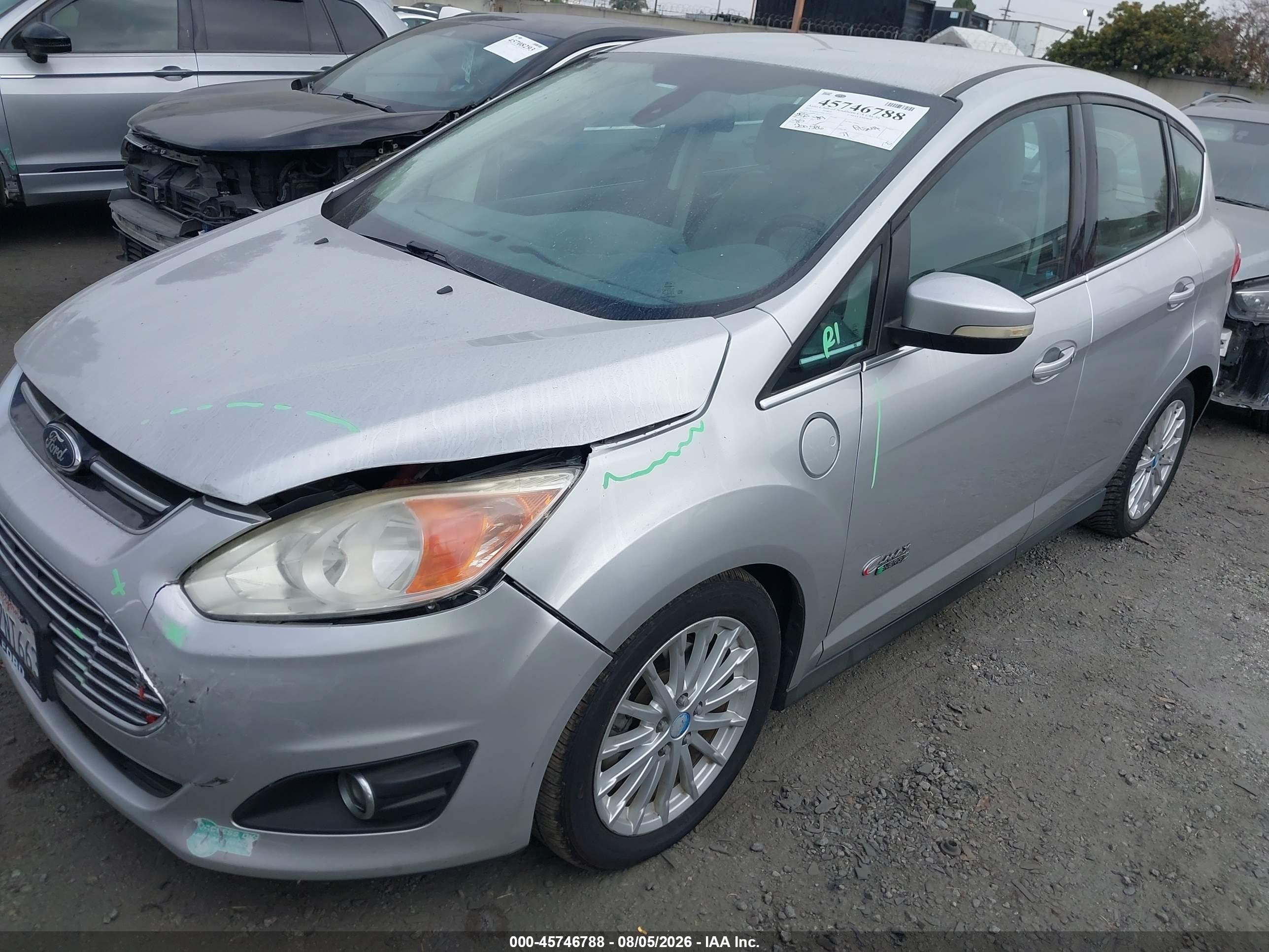 2013 Ford C-max Energi Sel Silver vin: 1FADP5CU8DL522927