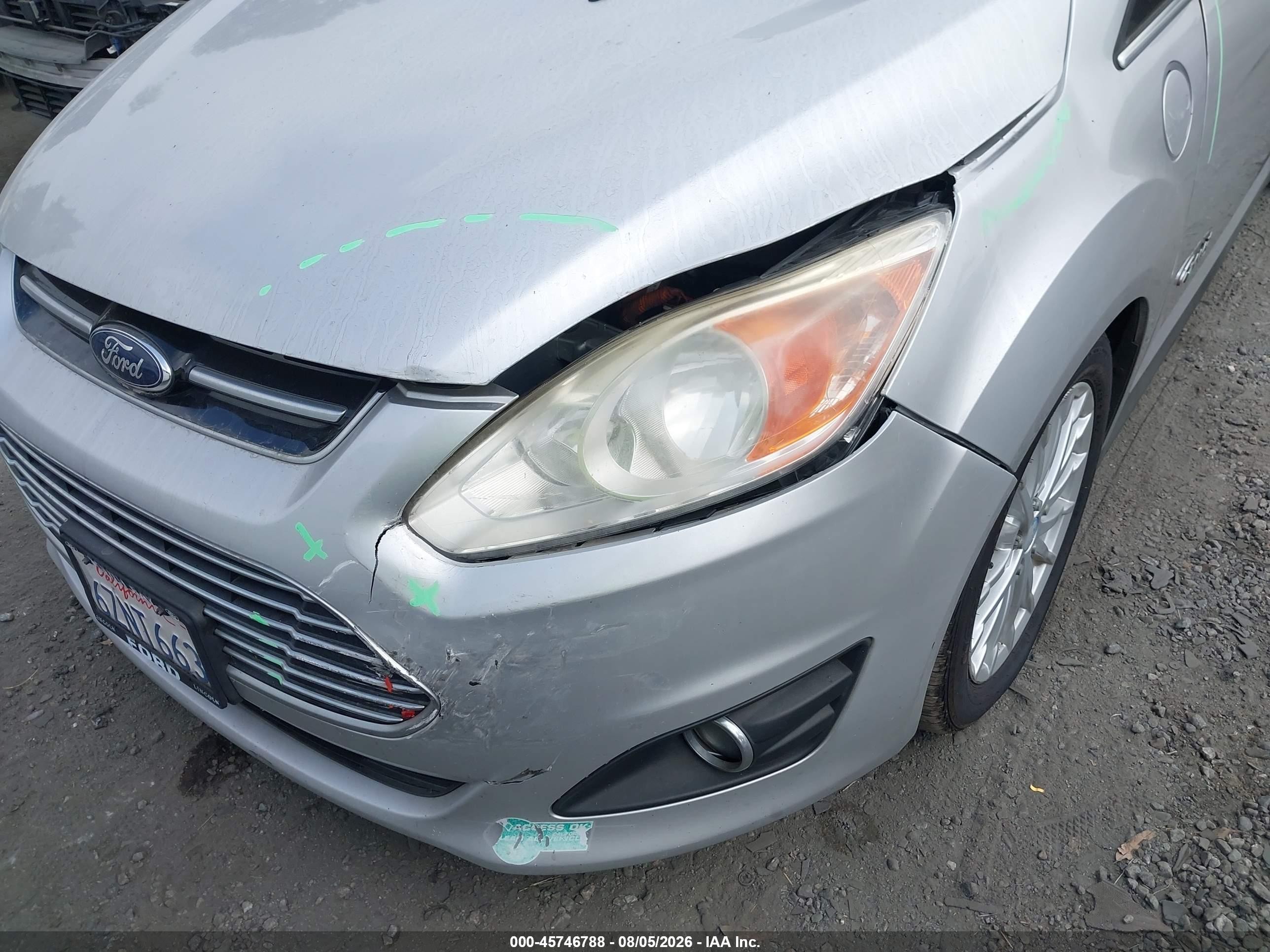 2013 Ford C-max Energi Sel Silver vin: 1FADP5CU8DL522927