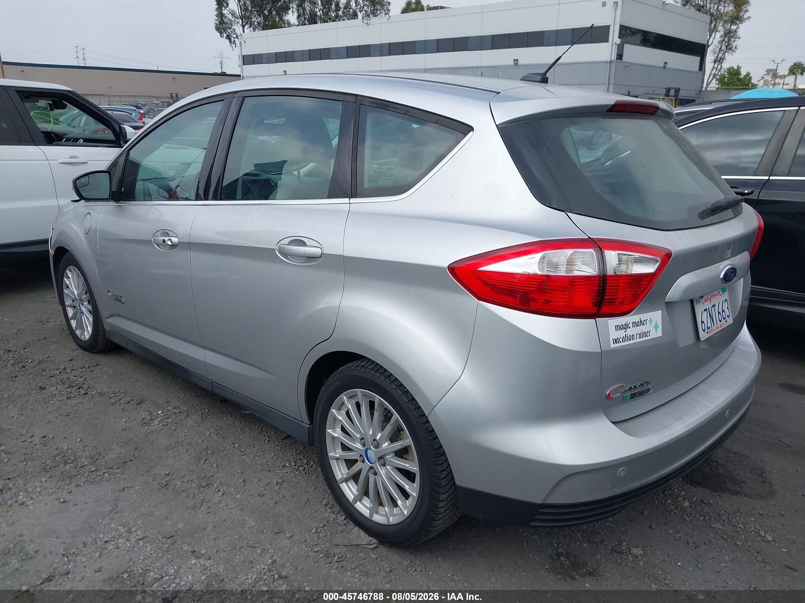 2013 Ford C-max Energi Sel Silver vin: 1FADP5CU8DL522927