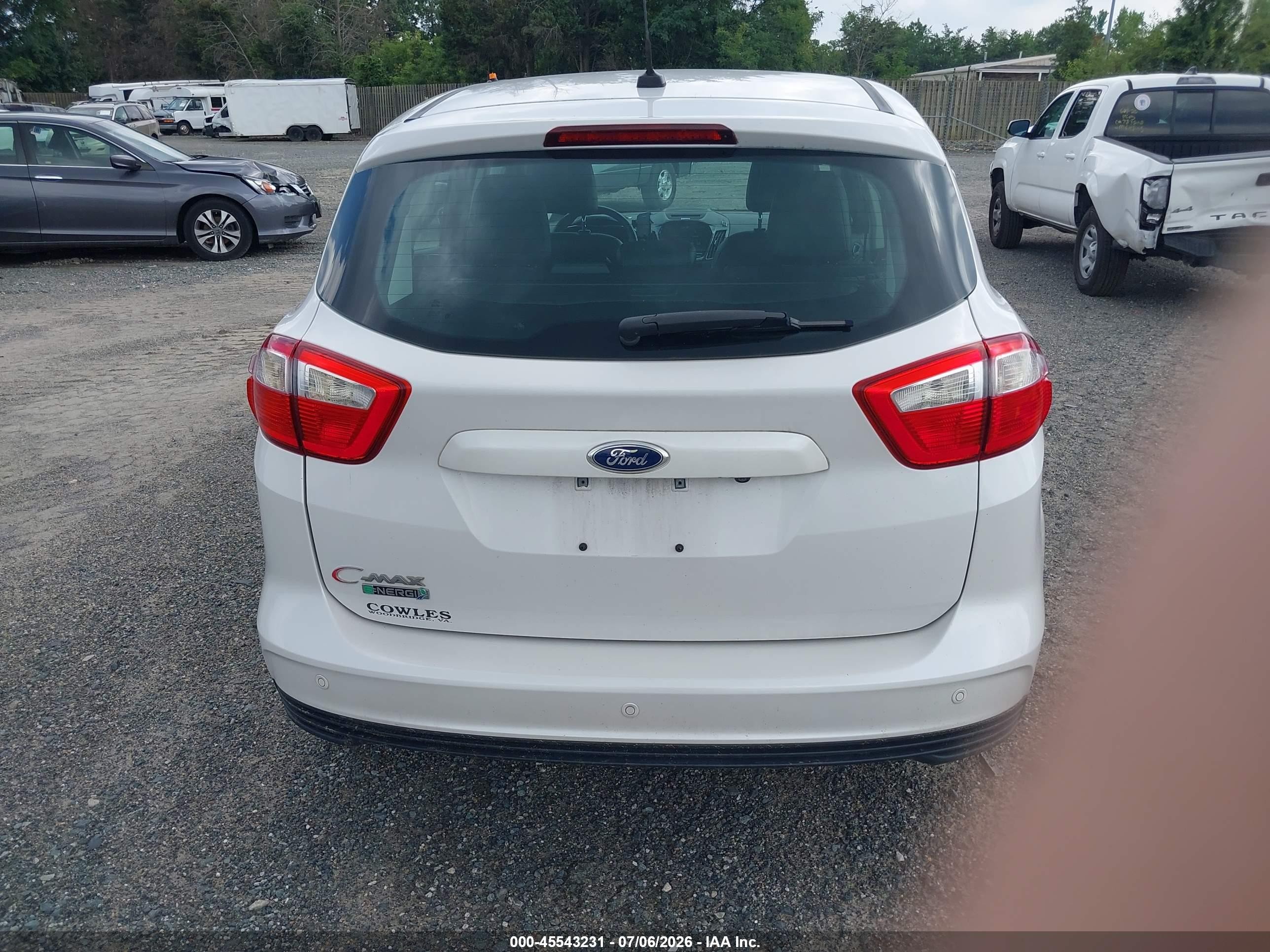 2013 Ford C-max Energi Sel White vin: 1FADP5CU8DL541879