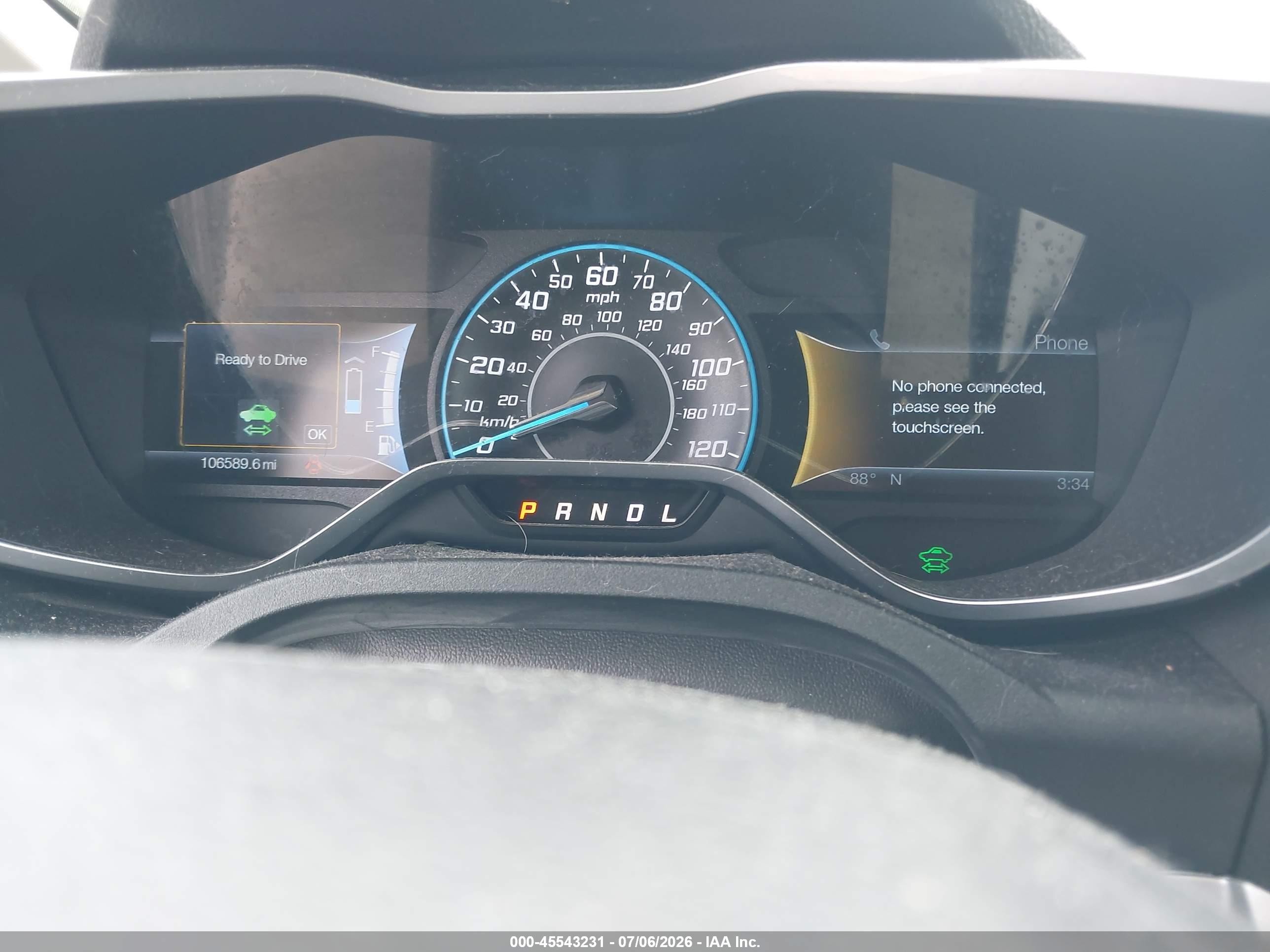 2013 Ford C-max Energi Sel White vin: 1FADP5CU8DL541879