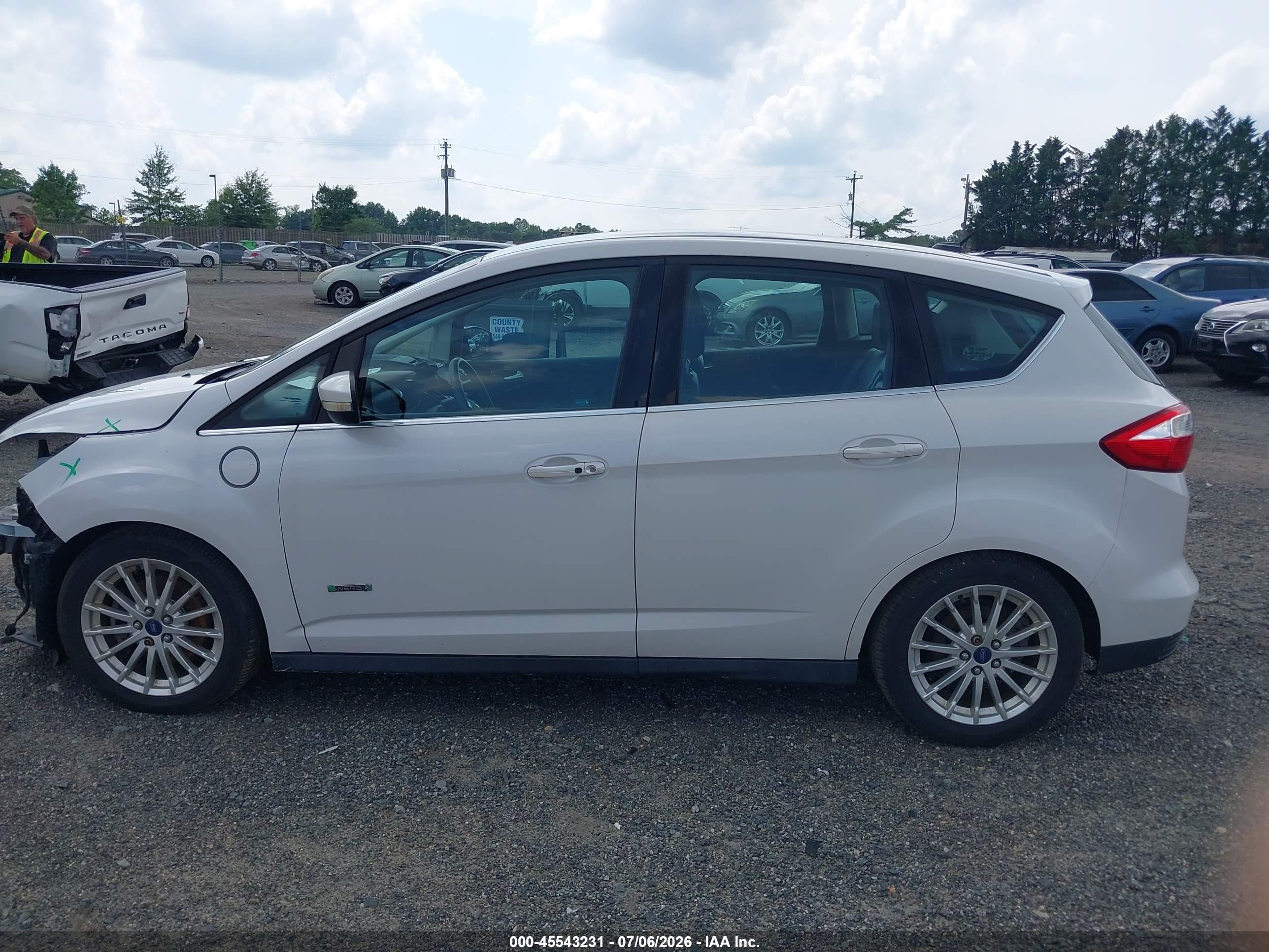 2013 Ford C-max Energi Sel White vin: 1FADP5CU8DL541879