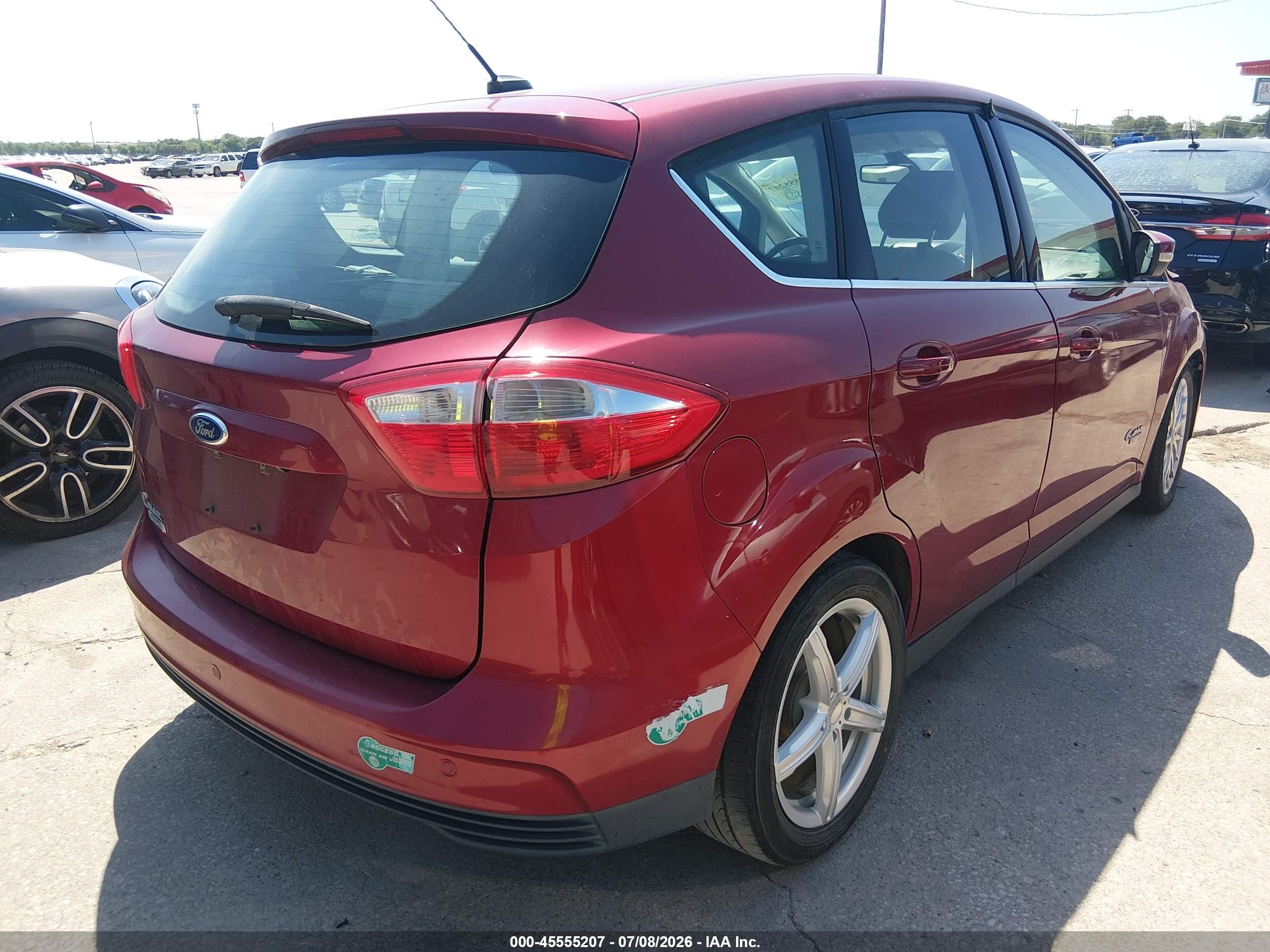 2013 Ford C-max Energi Sel Red vin: 1FADP5CU8DL543888
