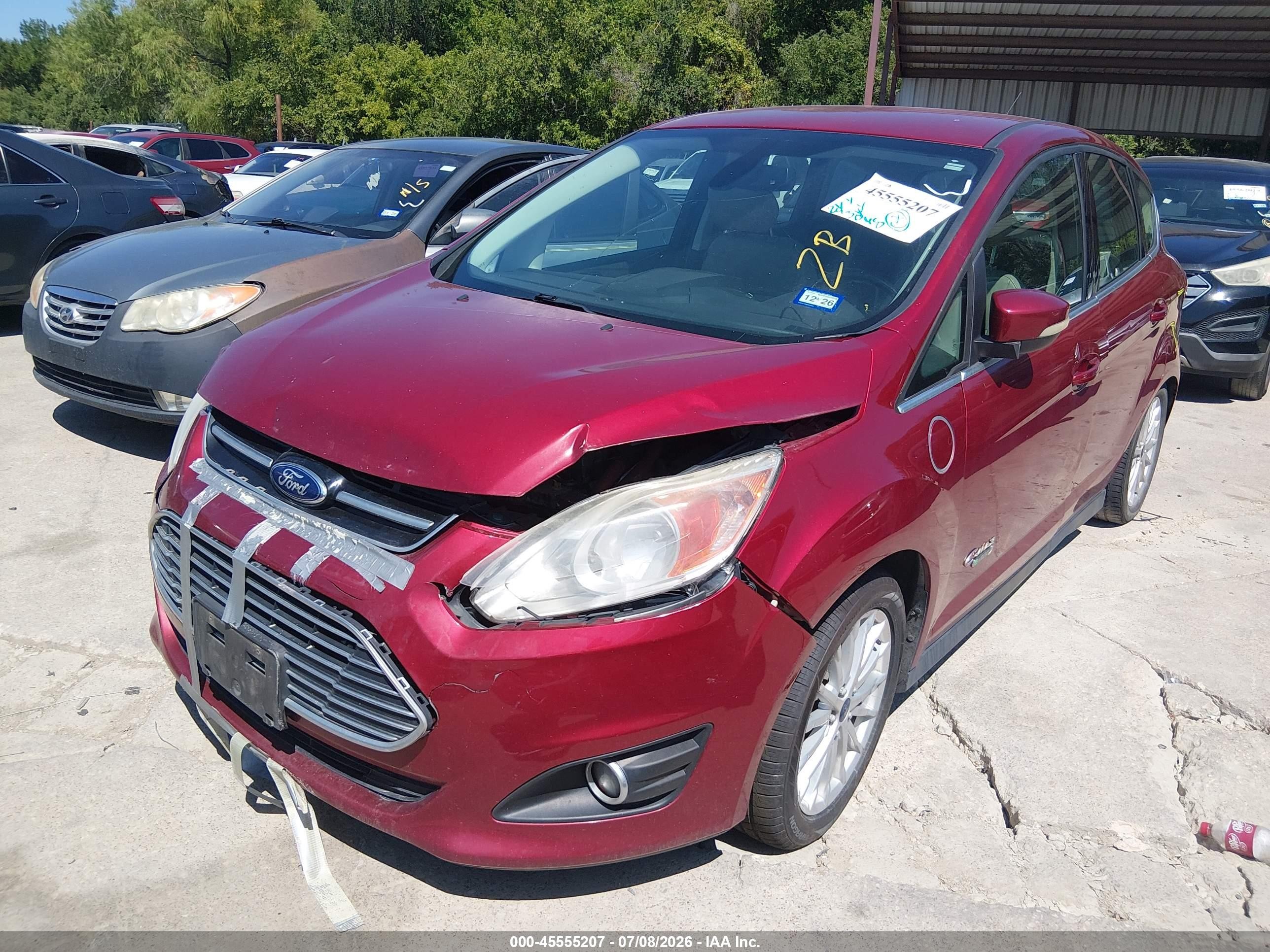 2013 Ford C-max Energi Sel Red vin: 1FADP5CU8DL543888