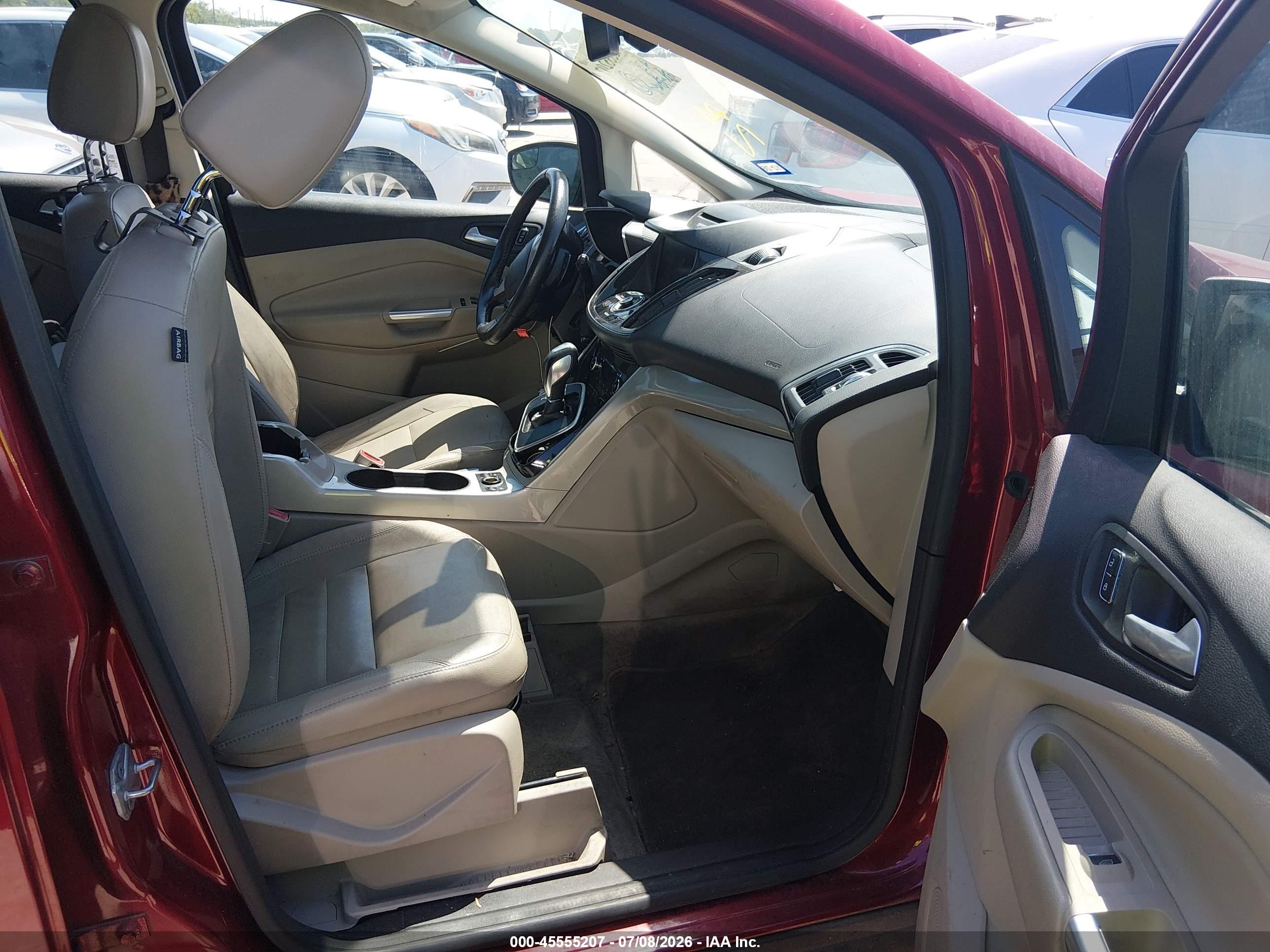 2013 Ford C-max Energi Sel Red vin: 1FADP5CU8DL543888