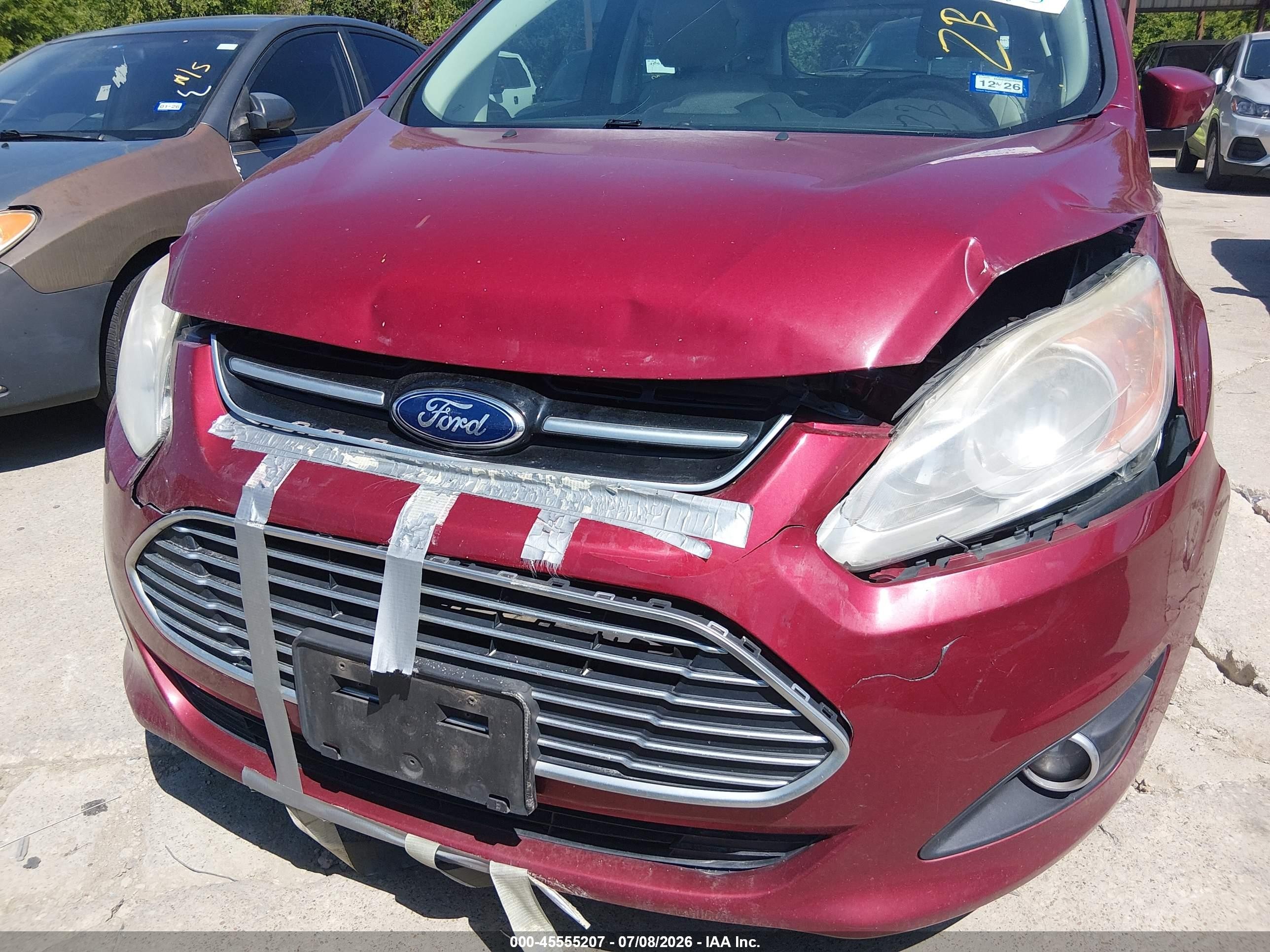 2013 Ford C-max Energi Sel Red vin: 1FADP5CU8DL543888