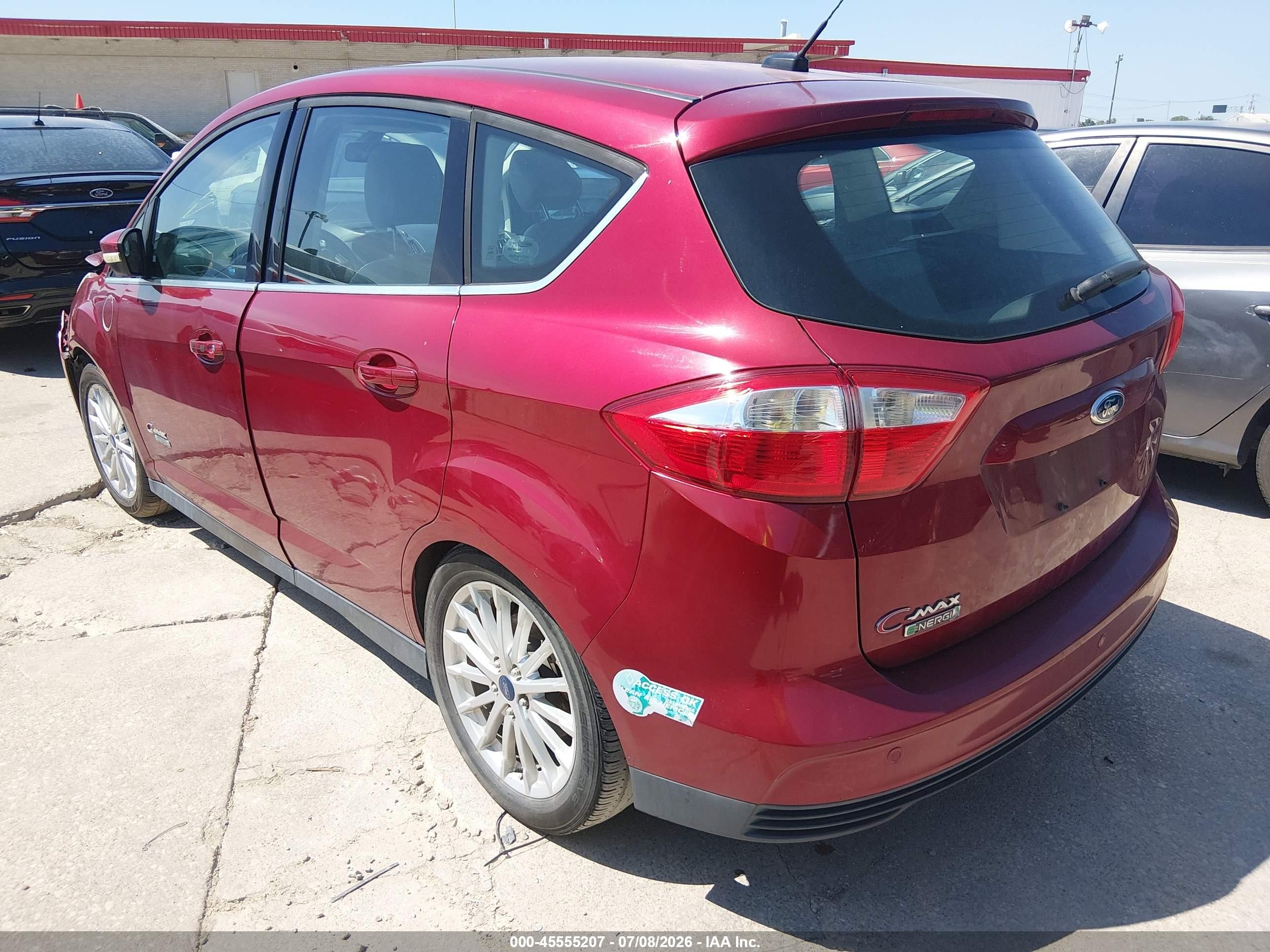 2013 Ford C-max Energi Sel Red vin: 1FADP5CU8DL543888