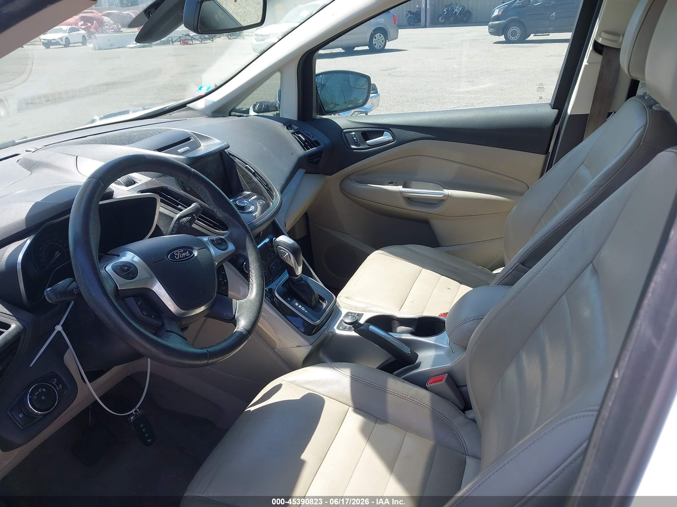 2014 Ford C-max Energi Sel White vin: 1FADP5CU8EL510200