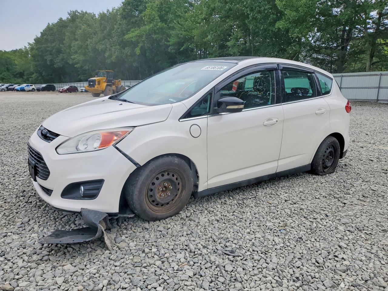 2014 Ford C-max Premium White vin: 1FADP5CU8EL510505