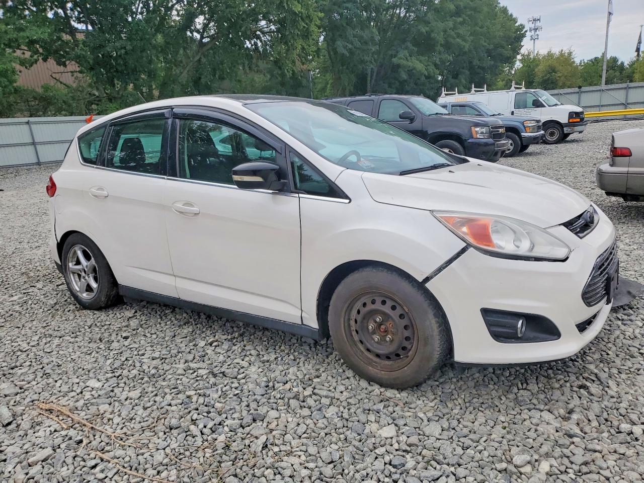 2014 Ford C-max Premium White vin: 1FADP5CU8EL510505