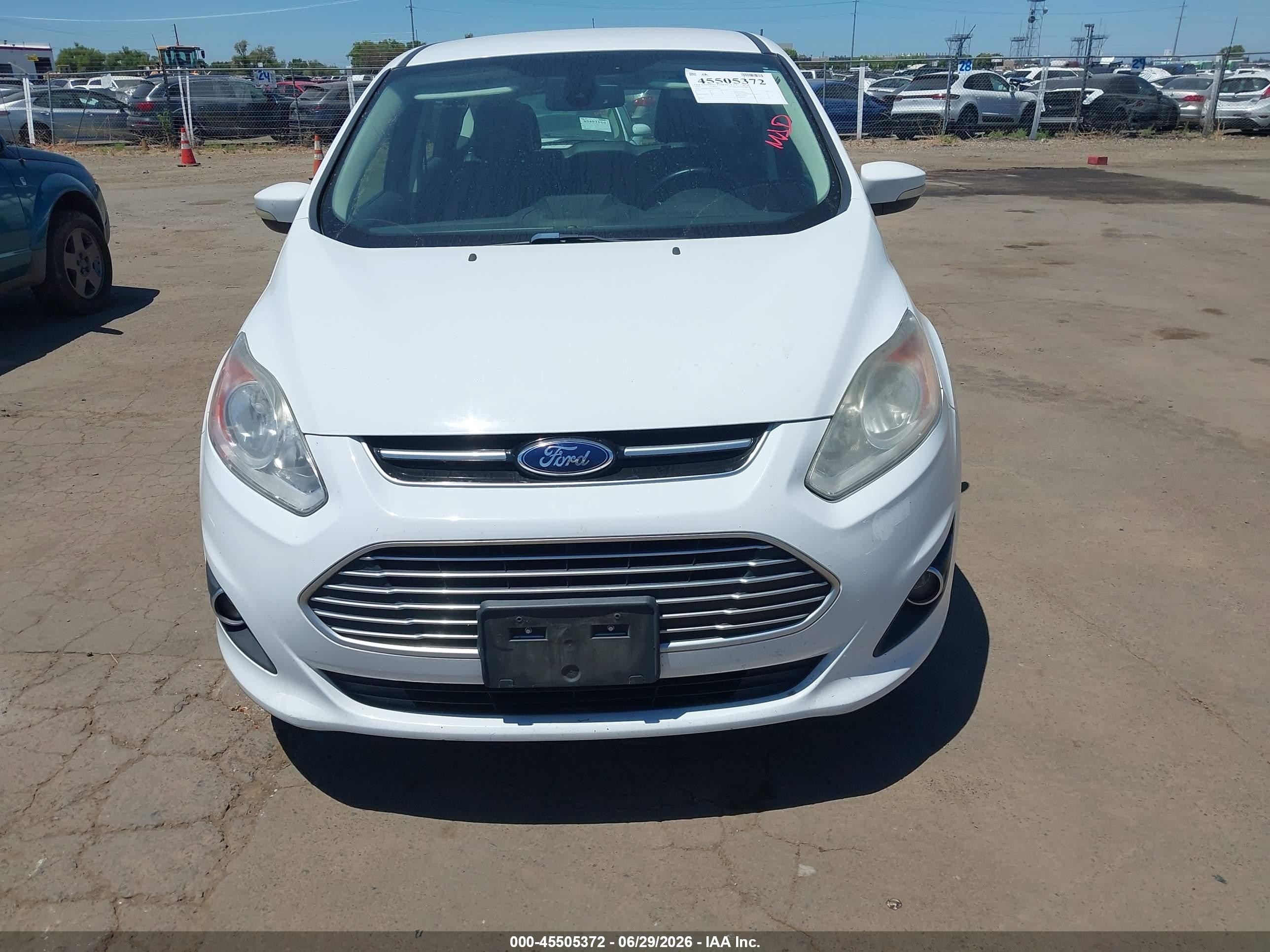 2014 Ford C-max Energi Sel White vin: 1FADP5CU8EL515378