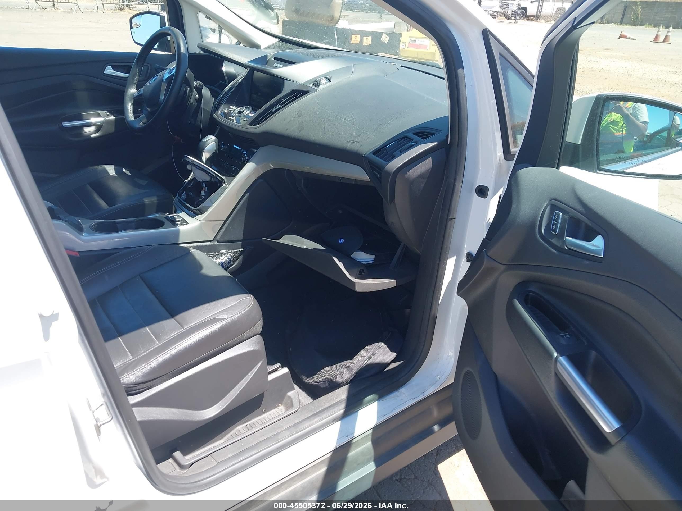 2014 Ford C-max Energi Sel White vin: 1FADP5CU8EL515378