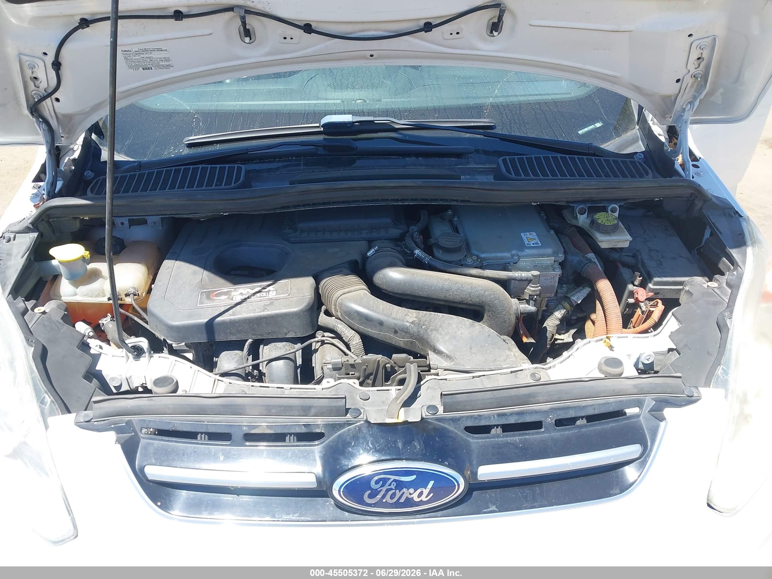 2014 Ford C-max Energi Sel White vin: 1FADP5CU8EL515378