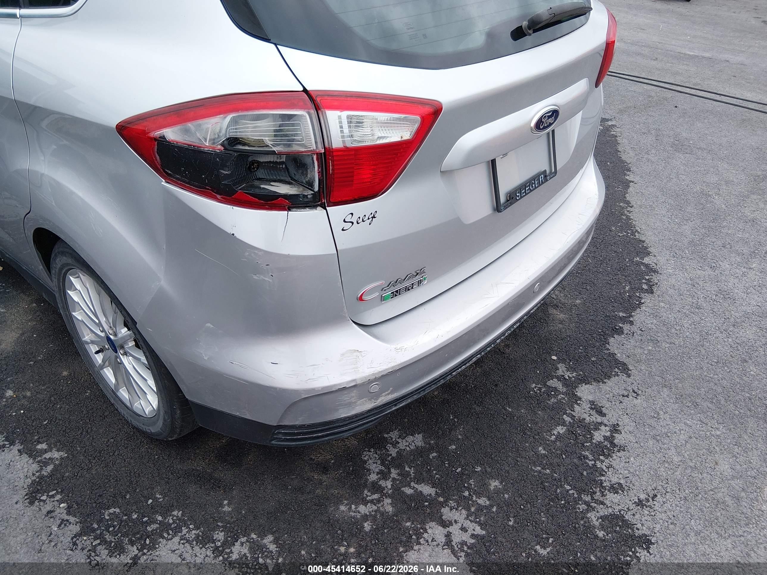 2015 Ford C-max Energi Sel Серебряный vin: 1FADP5CU8FL101003