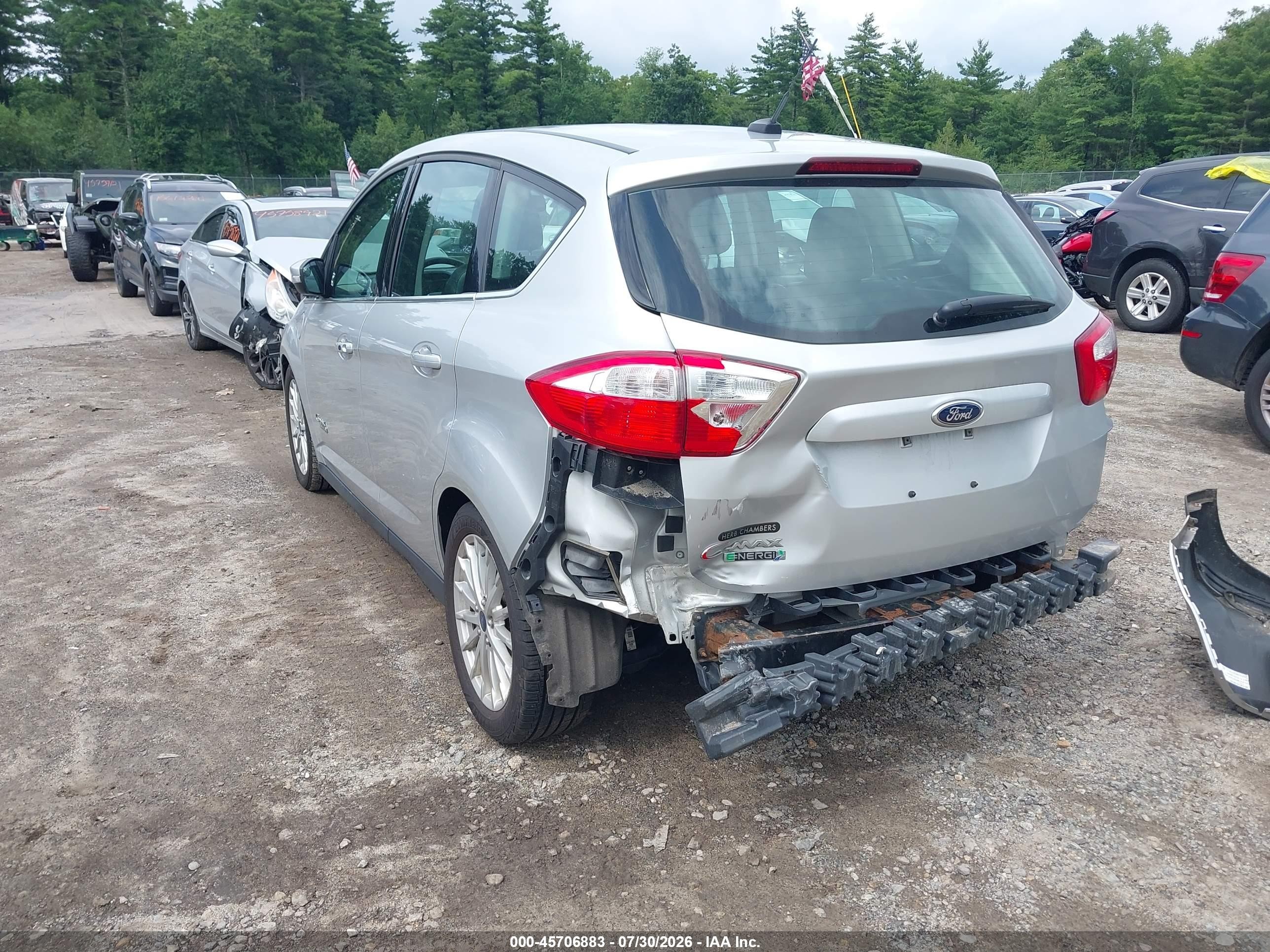 2015 Ford C-max Energi Sel Silver vin: 1FADP5CU8FL122045